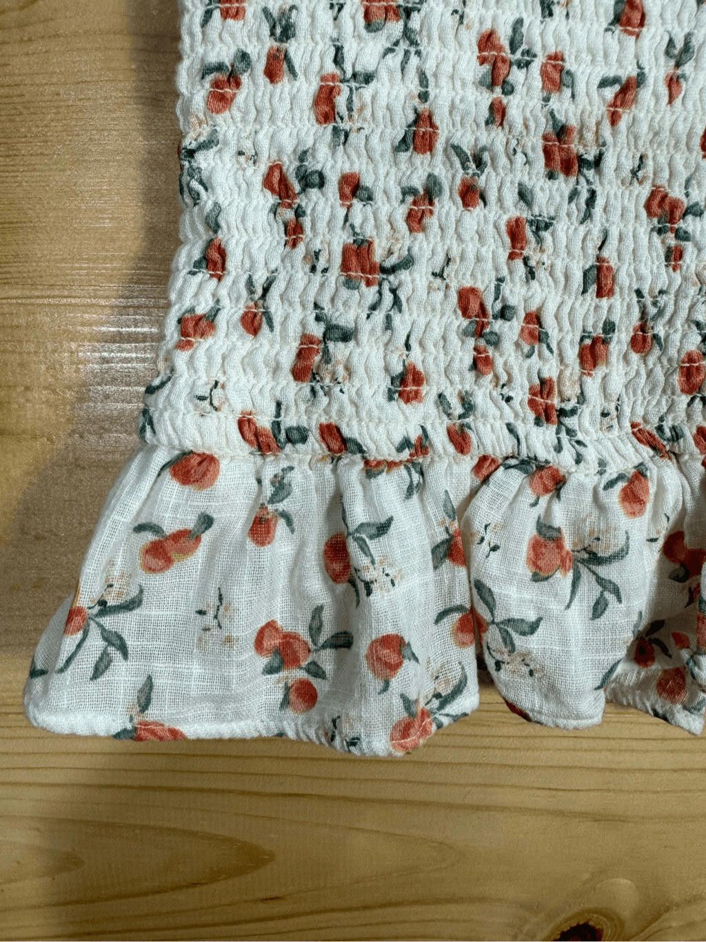 Abercrombie & Fitch Abercrombie & Fitch Women's Small White Floral Peach Skirt Size 28" / US 6 / IT 42 - 2 Thumbnail