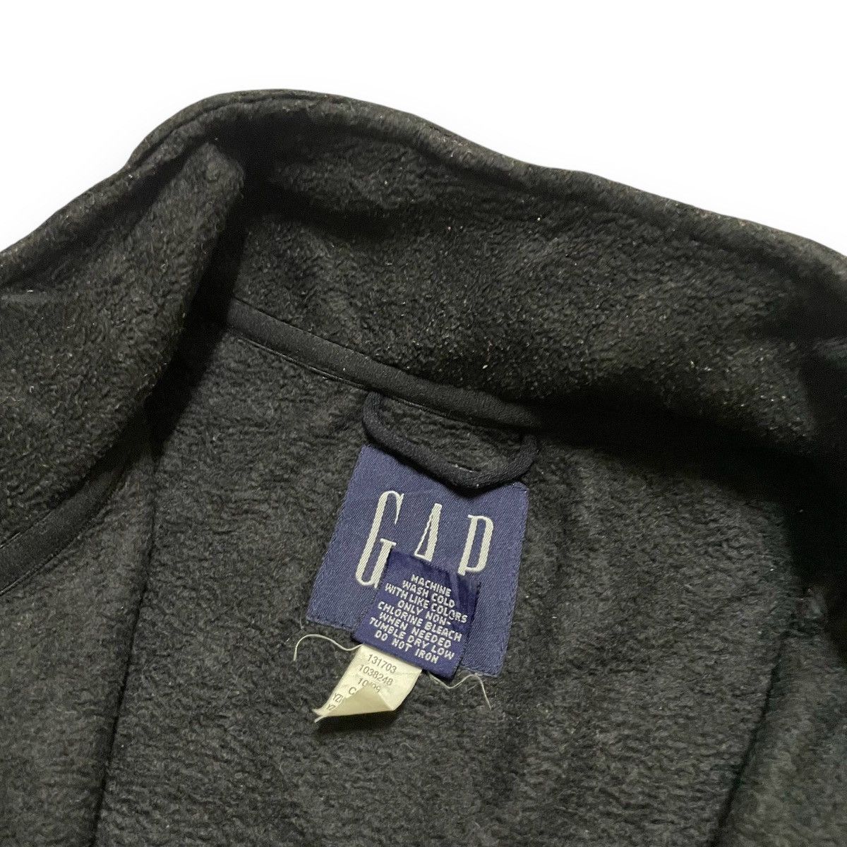 Gap Vintage All Black Fleece Gap Tactical Vest Size US L / EU 52-54 / 3 - 6 Thumbnail