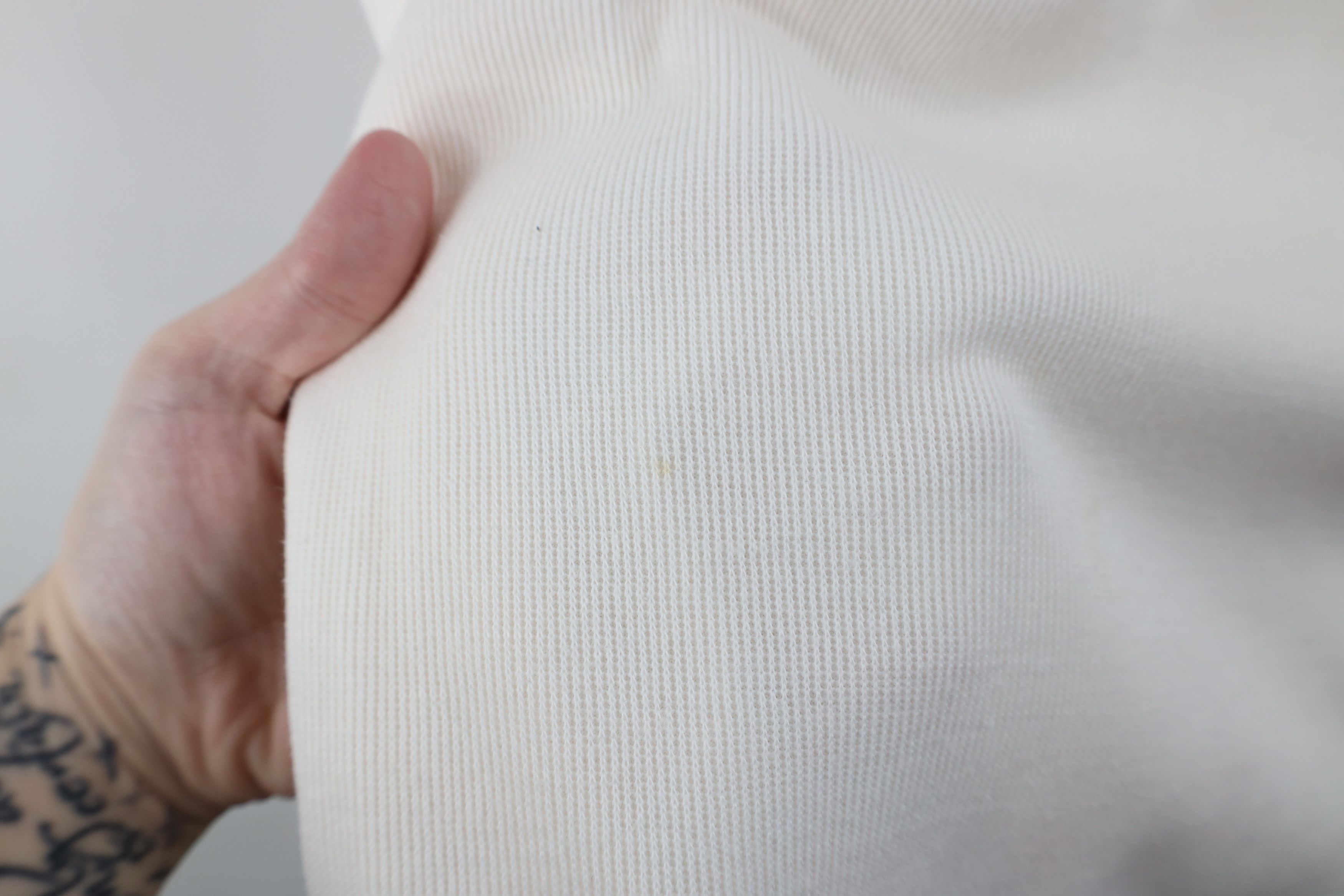 Express × Vintage Vintage 90s Express Baggy Thermal Waffle Knit T-Shirt Cream Size L / US 10 / IT 46 - 5 Thumbnail