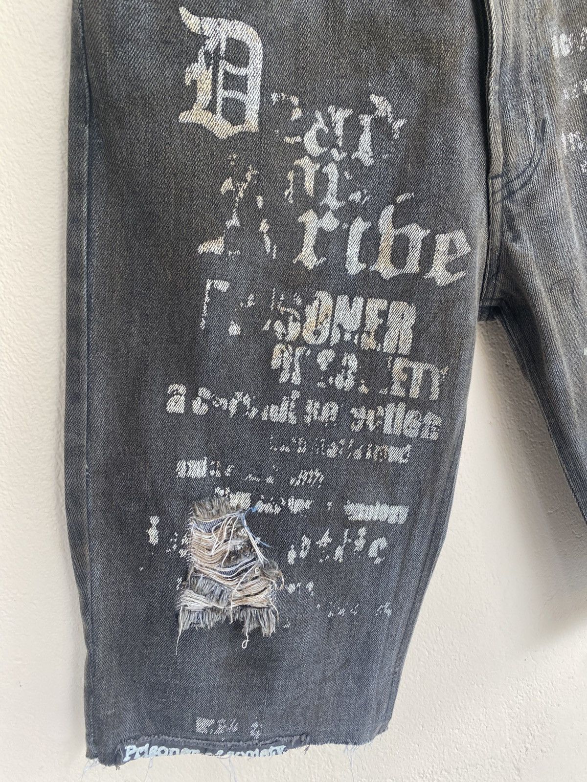 In The Attic IntheAttoc Rusty Punk Distressed Short Denim Size US 32 / EU 48 - 8 Thumbnail