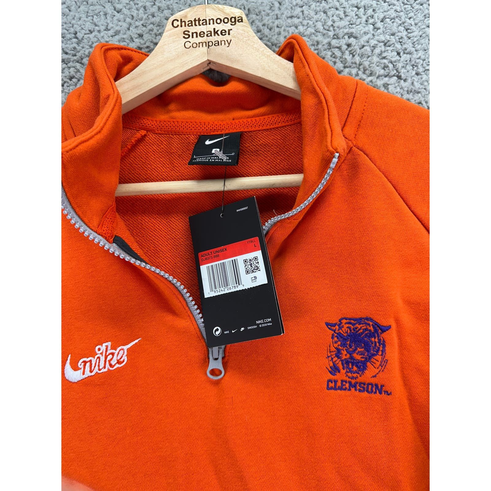 Nike Nike 1/4 Zip Clemson Tiger Sweatshirt Men Large Orange Retro Size US L / EU 52-54 / 3 - 6 Thumbnail