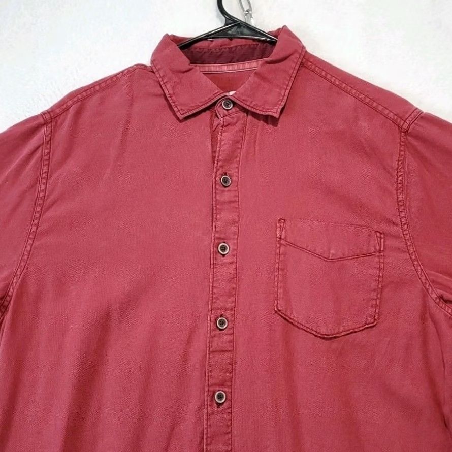 Tommy Bahama Tommy Bahama Shirt Red Long Sleeve Button-Up Solid All Seasons Pockets Casual Travel Adults M Size US M / EU 48-50 / 2 - 2 Thumbnail