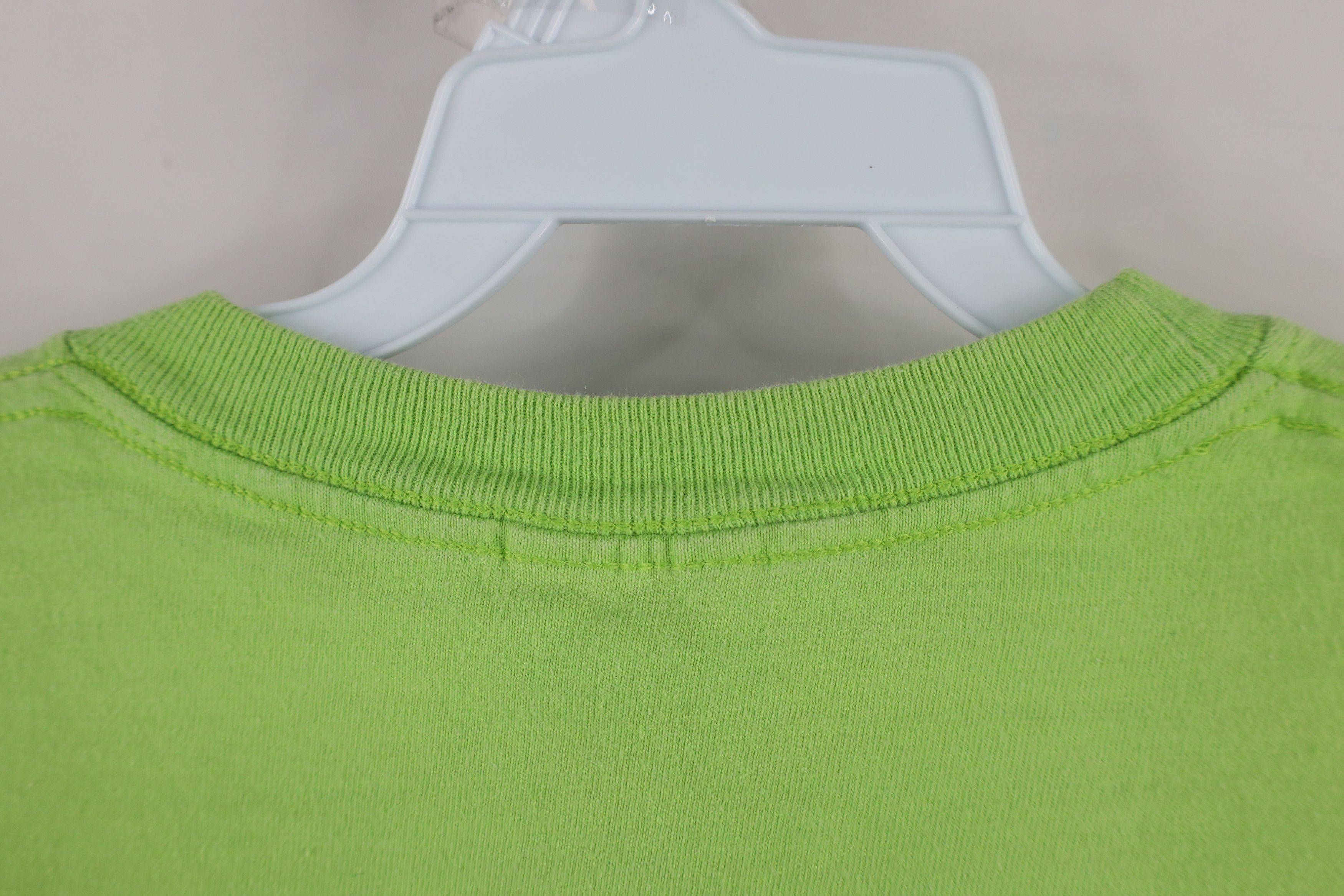 Hanes × Vintage Vintage 90s Hanes Beefy Blank Cotton T-Shirt Lime Green Size US M / EU 48-50 / 2 - 8 Thumbnail