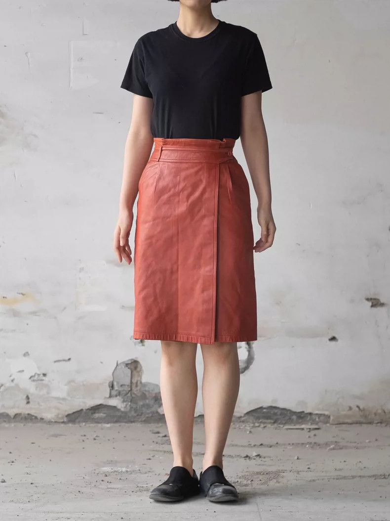 Kenzo KENZO A red one-piece skirt Size 27" / US 4 / IT 40 - 2 Thumbnail