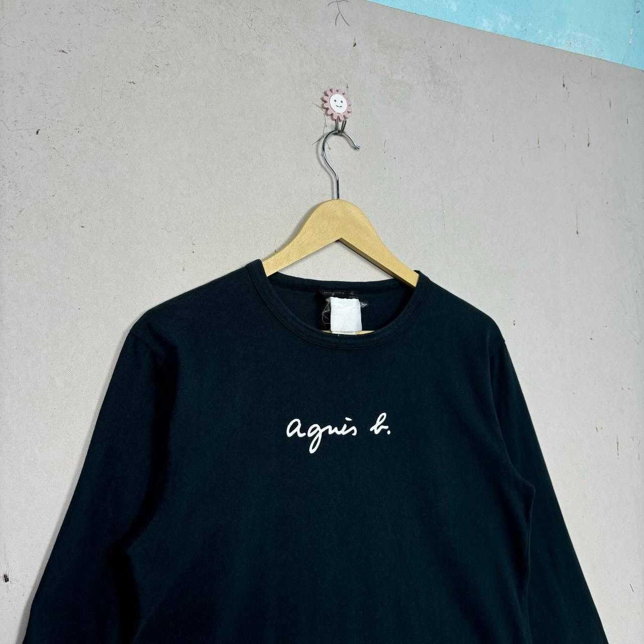 agnes b. Agnes b. Paris Script Logo L/S Tee - Made in France Size US S / EU 44-46 / 1 - 3 Thumbnail