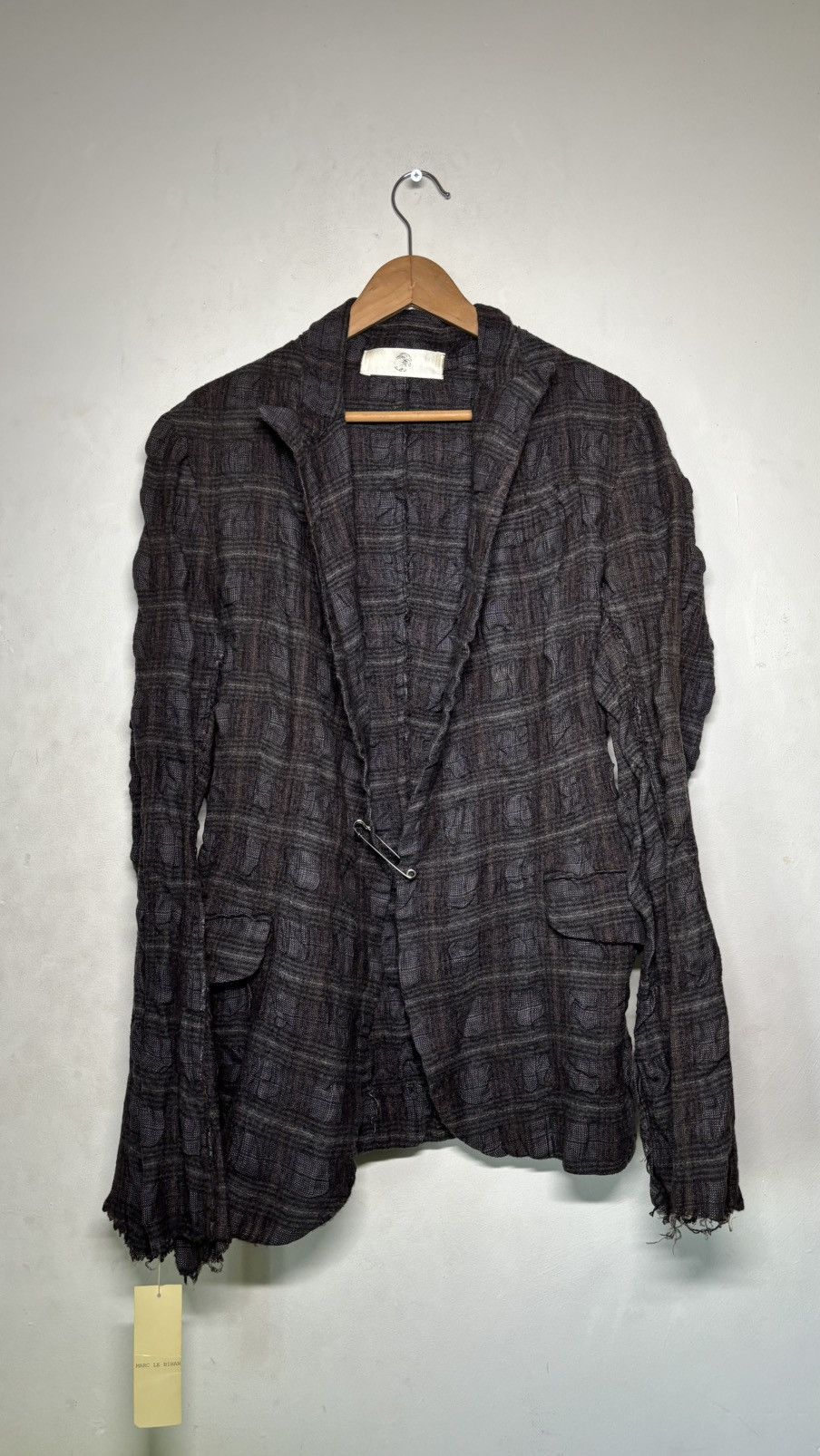 Marc Le Bihan Marc le Bihan vintage archive couture blazer checked wool s Size 46S - 1 Thumbnail