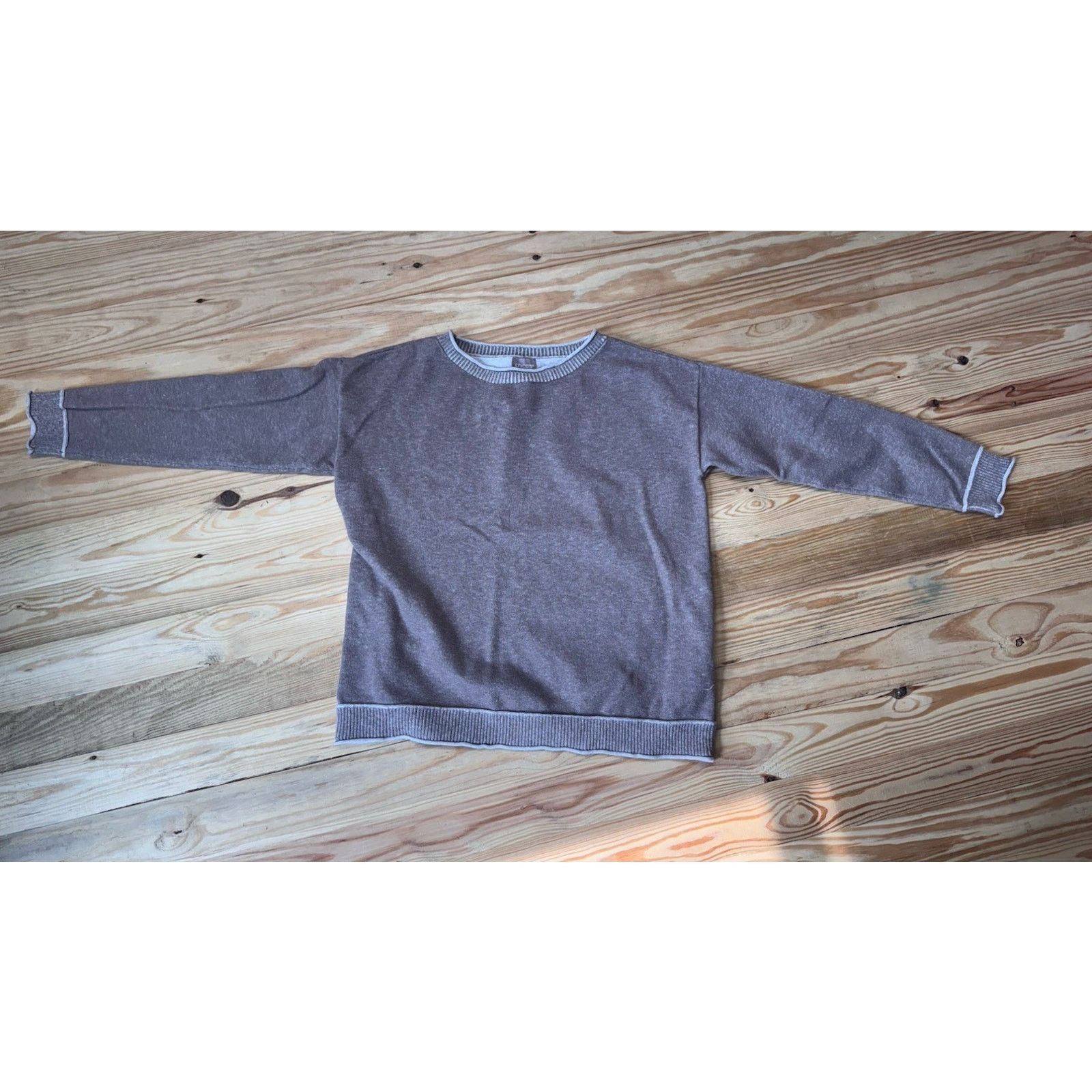 Chicos Chico's Womens 2 Long Sleeve Stretch Knit Sweater Taupe Tan Size XL / US 12-14 / IT 48-50 - 4 Thumbnail