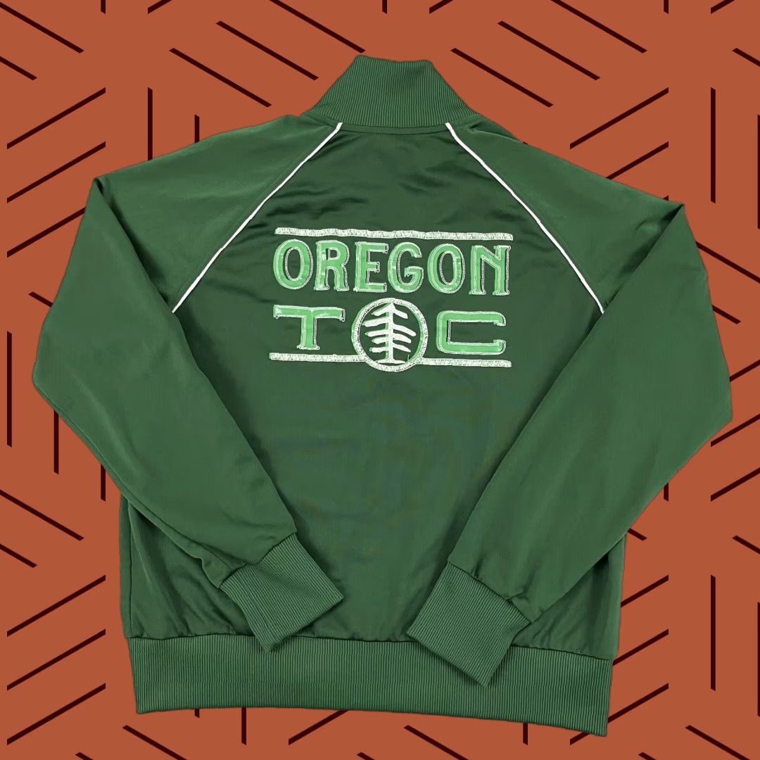 Nike Nike Jacket Womens Large Green Oregon Ducks TOC Full Zip Track Running Size L / US 10 / IT 46 - 1 Thumbnail