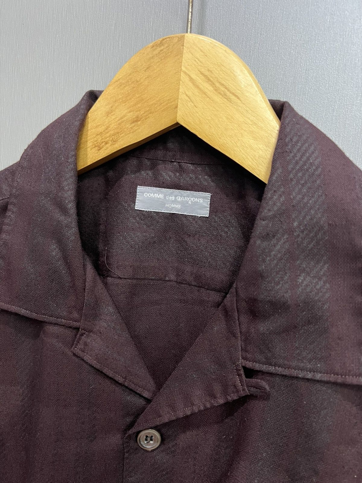 Comme des Garcons Homme Ss2001 Comme des Garcons Homme Striped Open Collar Shirt Size US L / EU 52-54 / 3 - 4 Thumbnail