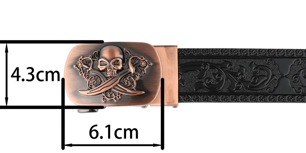 Designer Skull Crazy Vintage Belt Riveted Belts Menswear Accessories Size ONE SIZE - 2 Thumbnail
