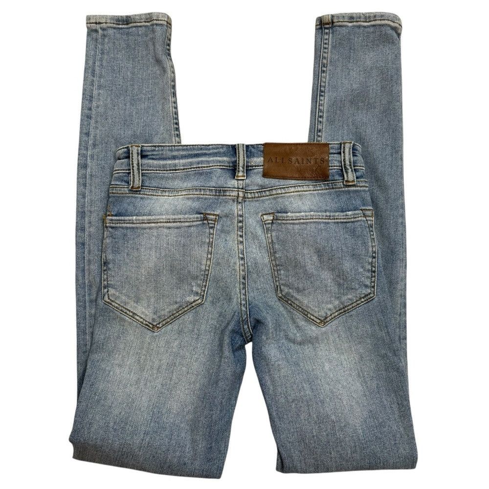Allsaints AllSaints Mast Low Rise Skinny Distressed Jeans Size 24 Size 24" / US 00 / IT 34 - 4 Thumbnail