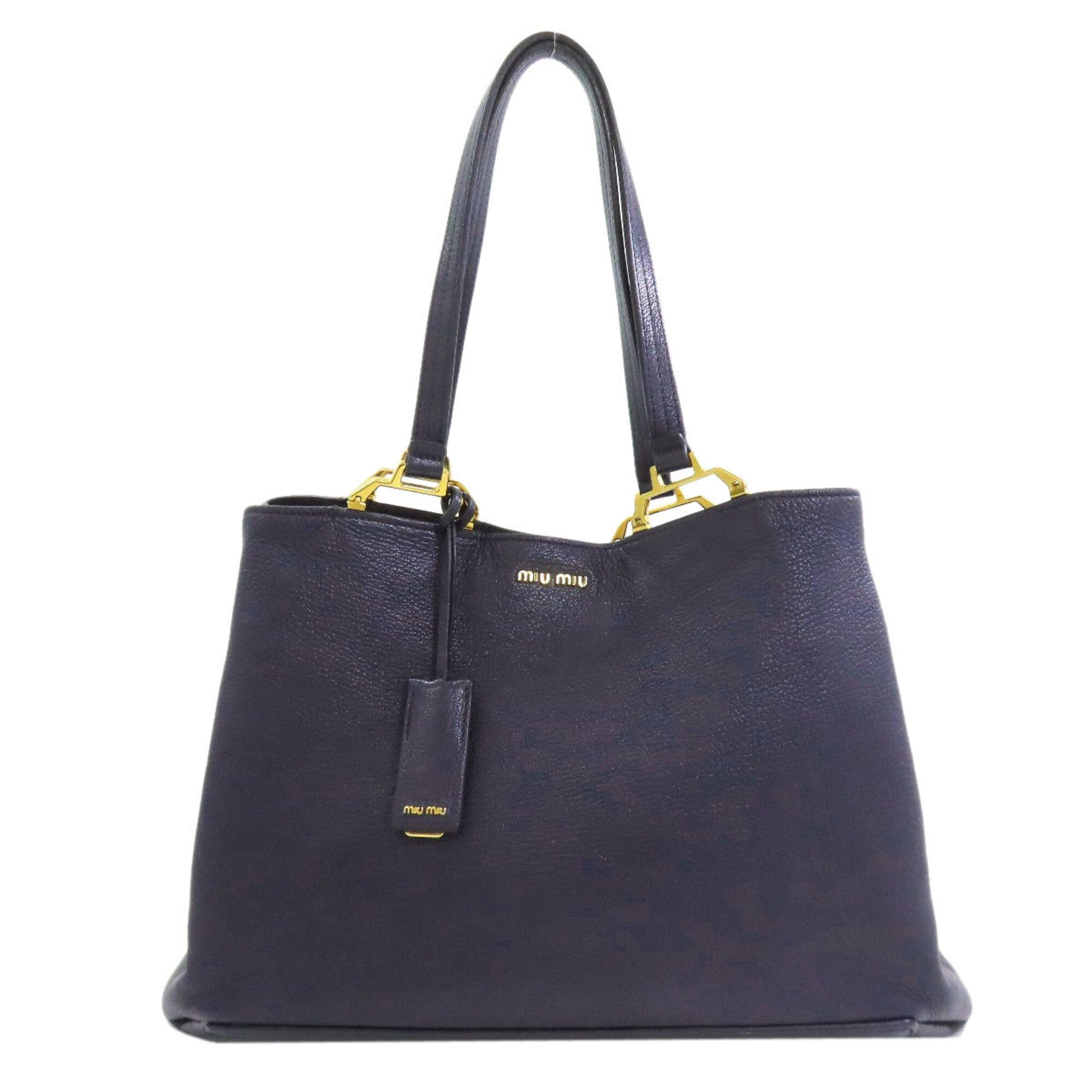 Miu Miu Miu Miu Miu Logo Tote Bag Leather Women's MIUMIU Size ONE SIZE - 1 Thumbnail