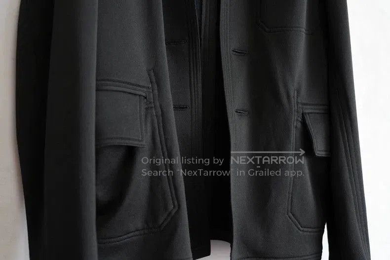 Yohji Yamamoto Nylon Blend Jacket Without Buttons