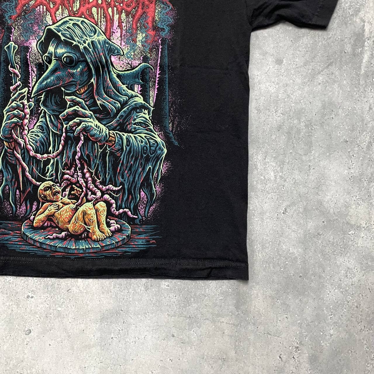 Band Tees Plagueborne Death Metal Band T Shirt Black Size S/M Size US S / EU 44-46 / 1 - 12 Thumbnail