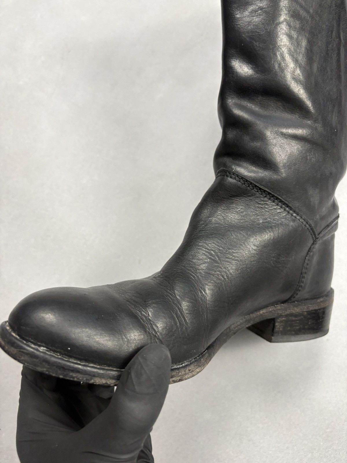 MoMA MOMA Distressed Leather Back Lace Combat Boots Avant Garde Size US 7 / IT 37 - 10 Thumbnail
