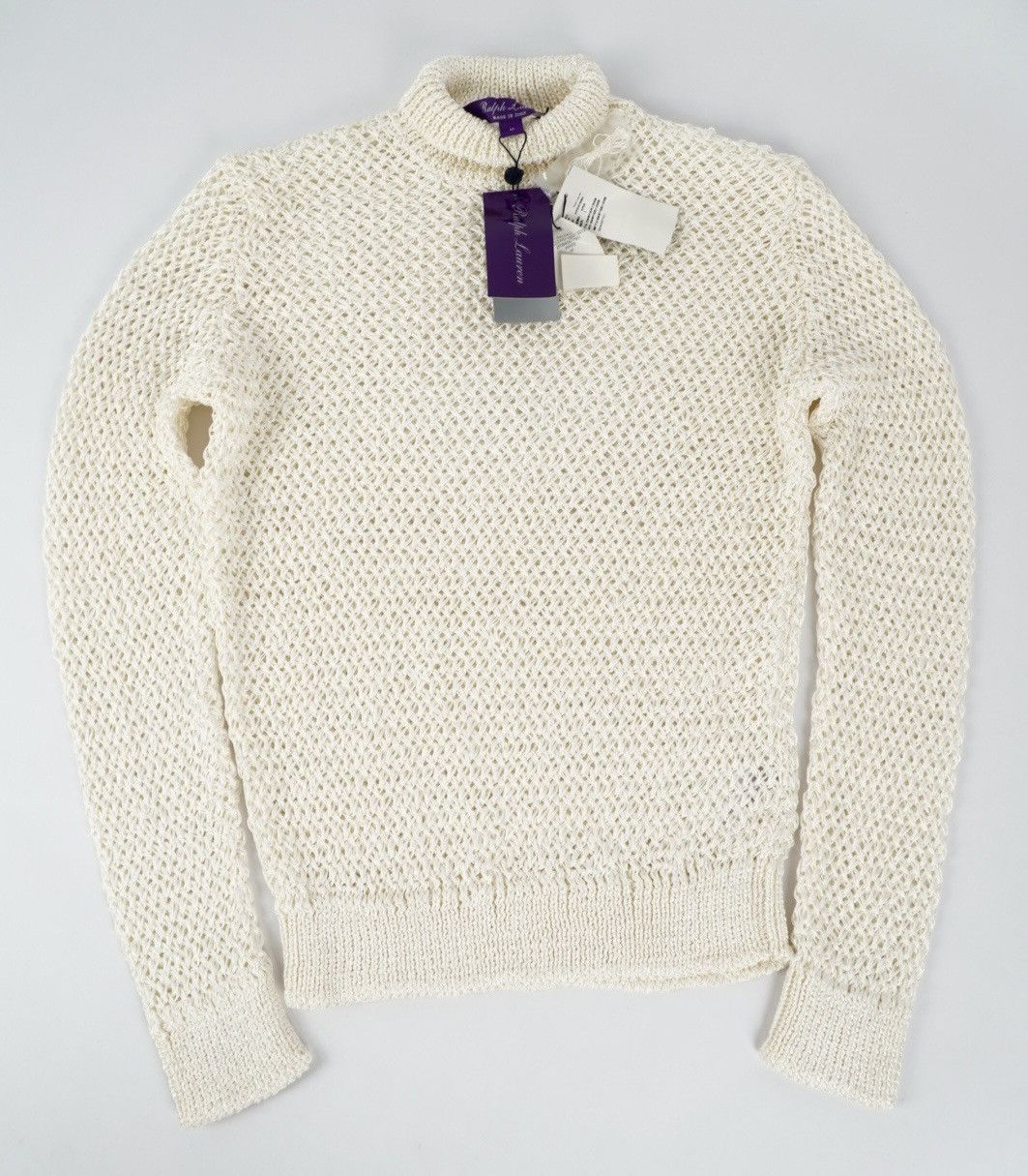 Ralph Lauren Purple Label Ralph Lauren Purple Label - Knit Jumper - Off white Size M / US 6-8 / IT 42-44 - 1 Thumbnail