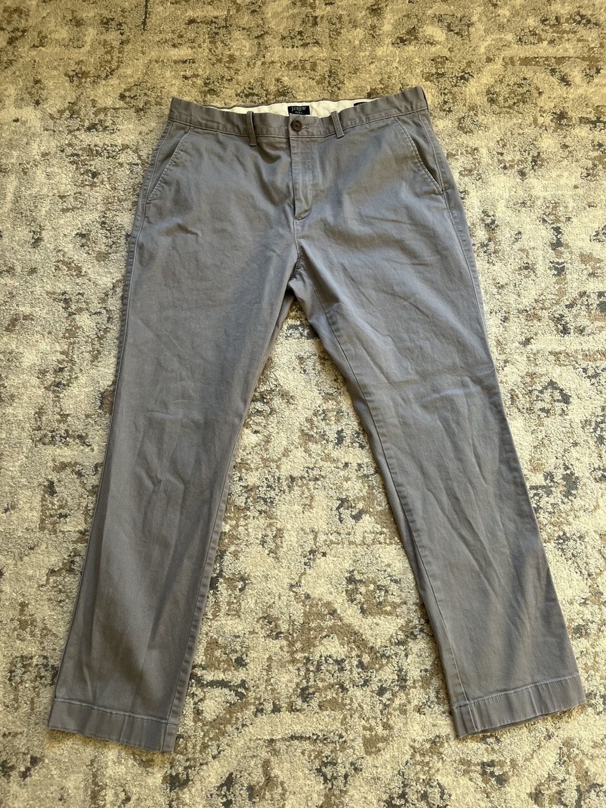 J.Crew J.Crew Men's Flex Athletic Slim Gray Chinos 34x30 Size US 34 / EU 50 - 1 Thumbnail