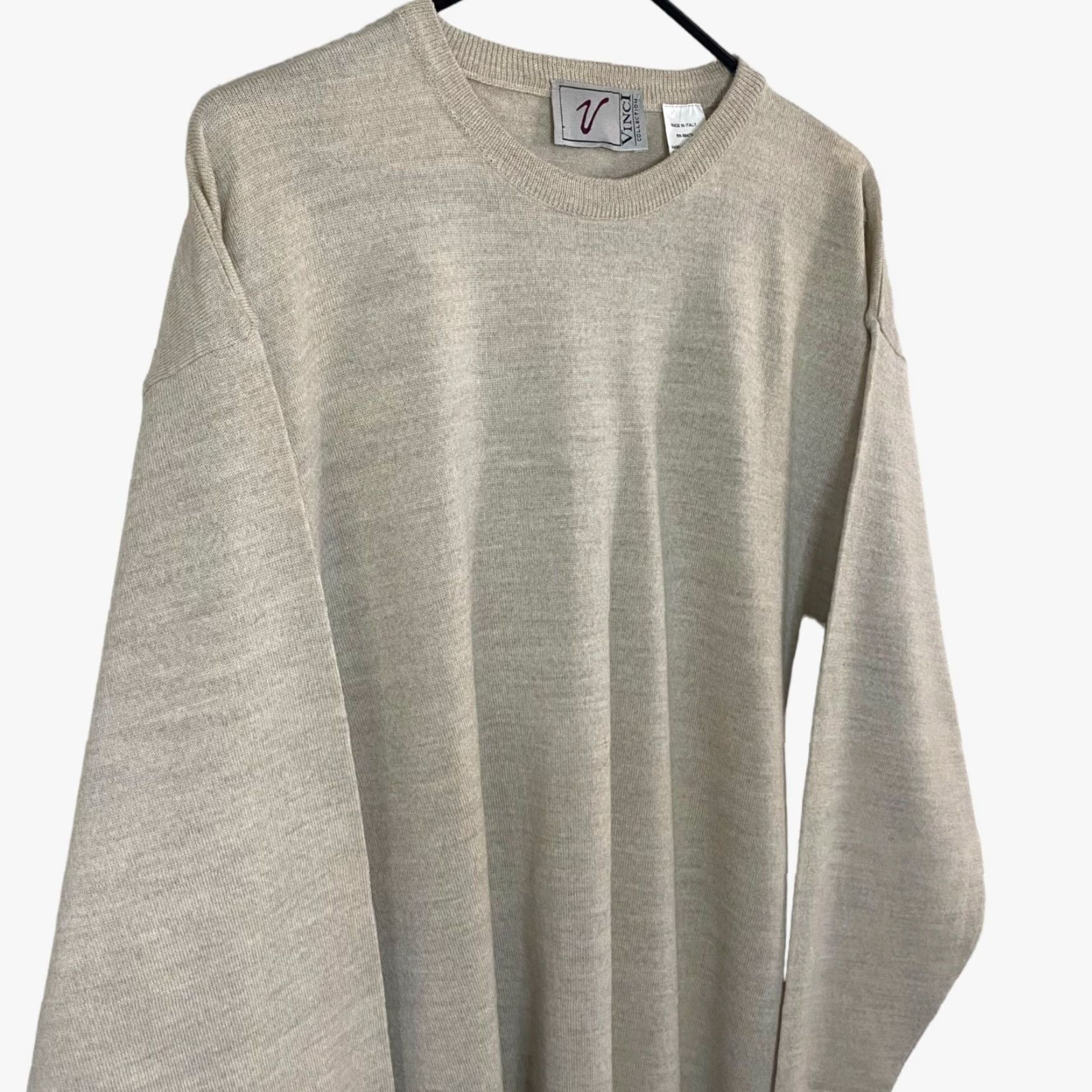 Vintage VINTAGE Vinci Collection Italian Wool Sweater Pullover Beige Men XXL Crewneck Knit 100% Wool Autumn Winter 2XL Mens Size US XXL / EU 58 / 5 - 4 Thumbnail