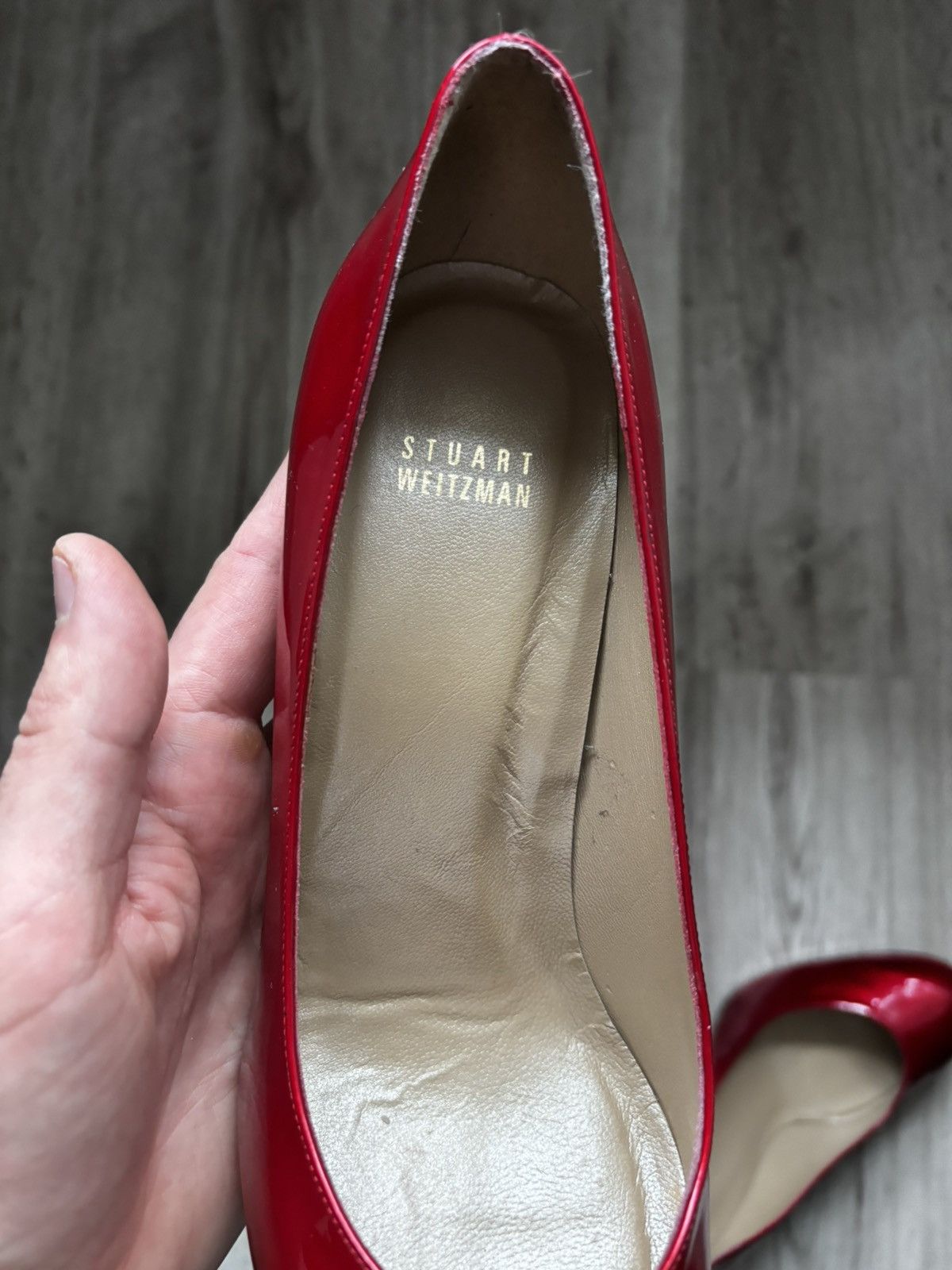 Stuart Weitzman Stuart Weitzman Red Patent Leather Platform Heels Minor Flaw Size US 9 / IT 39 - 19 Thumbnail