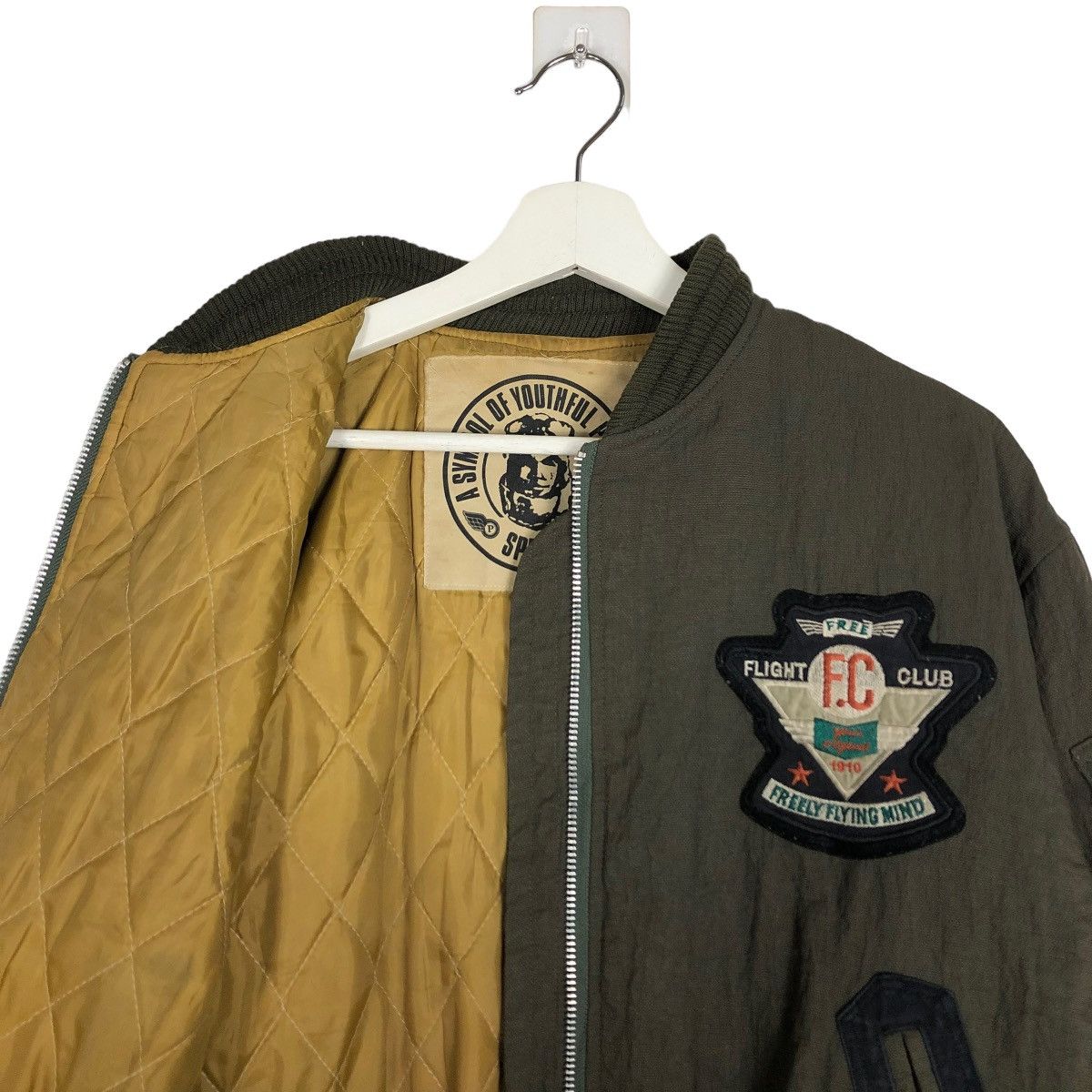 Japanese Brand 🔥 VINTAGE FREE FIGHT CLUB BOMBER JACKET Size US M / EU 48-50 / 2 - 10 Thumbnail