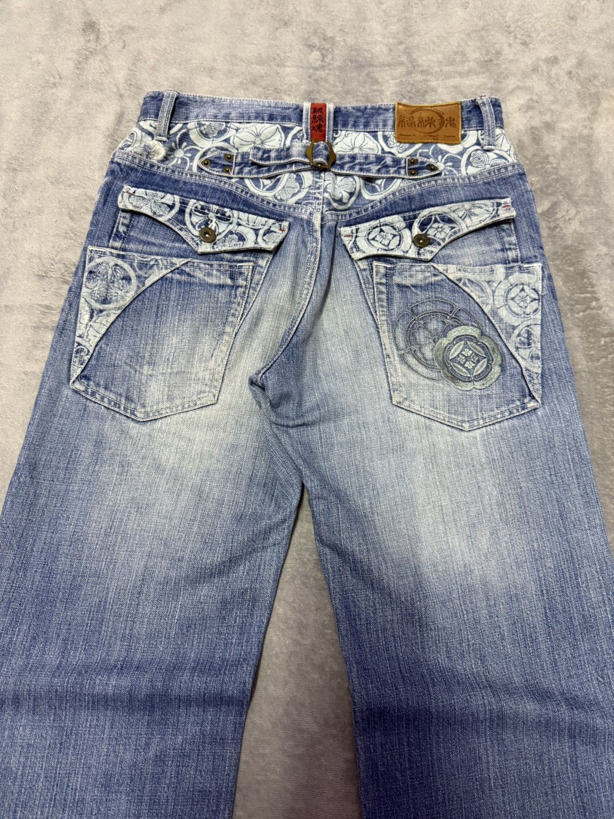 Japanese Brand × Red Monkey Karakuri Tamashi Artisanal constructed Pocket Baggy Jeans Size US 30 / EU 46 - 3 Thumbnail