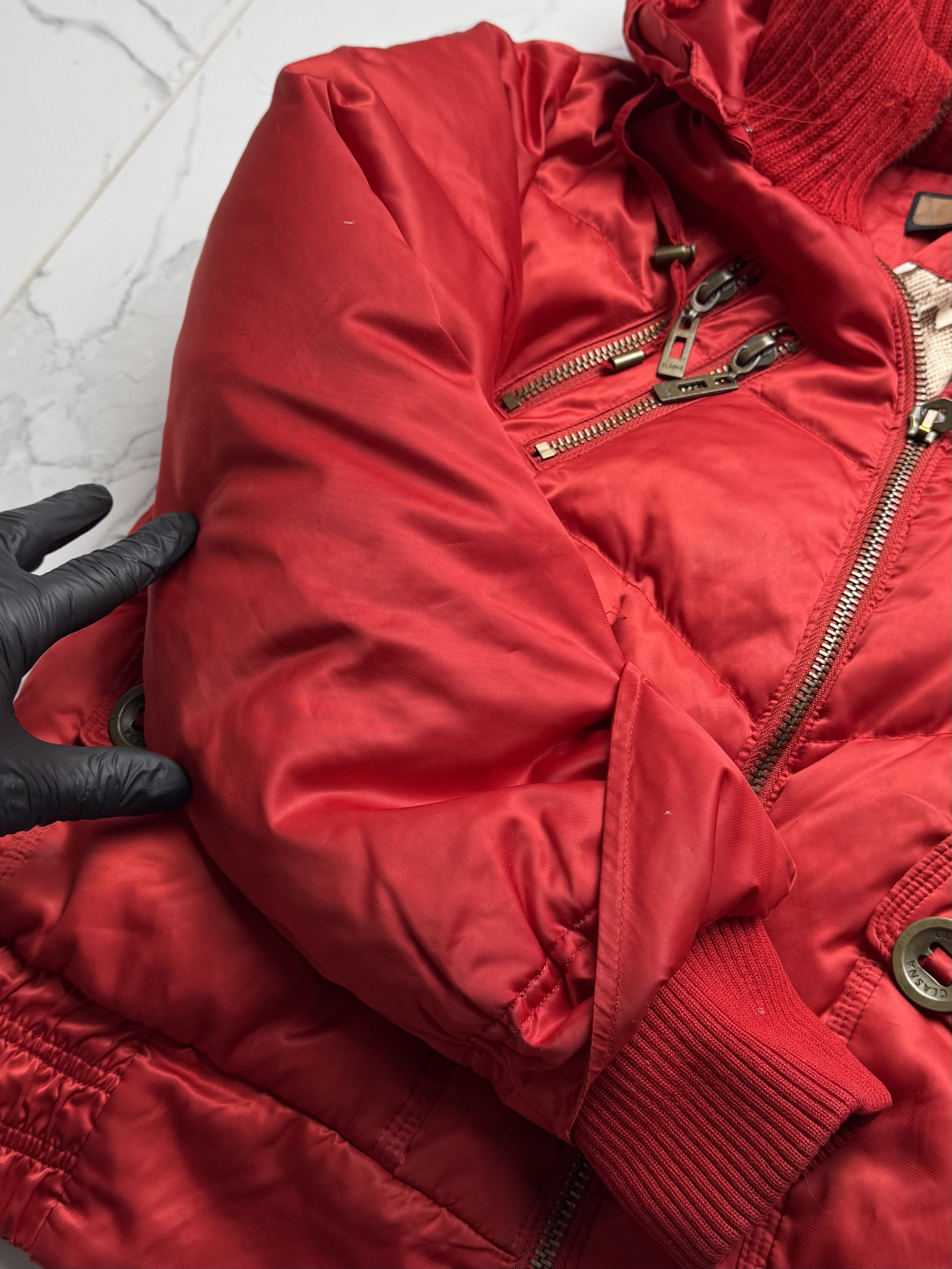 Vintage Vintage Red Puffer Jacket Women's Hooded Quilted Winter Coat Size L / US 10 / IT 46 - 9 Thumbnail