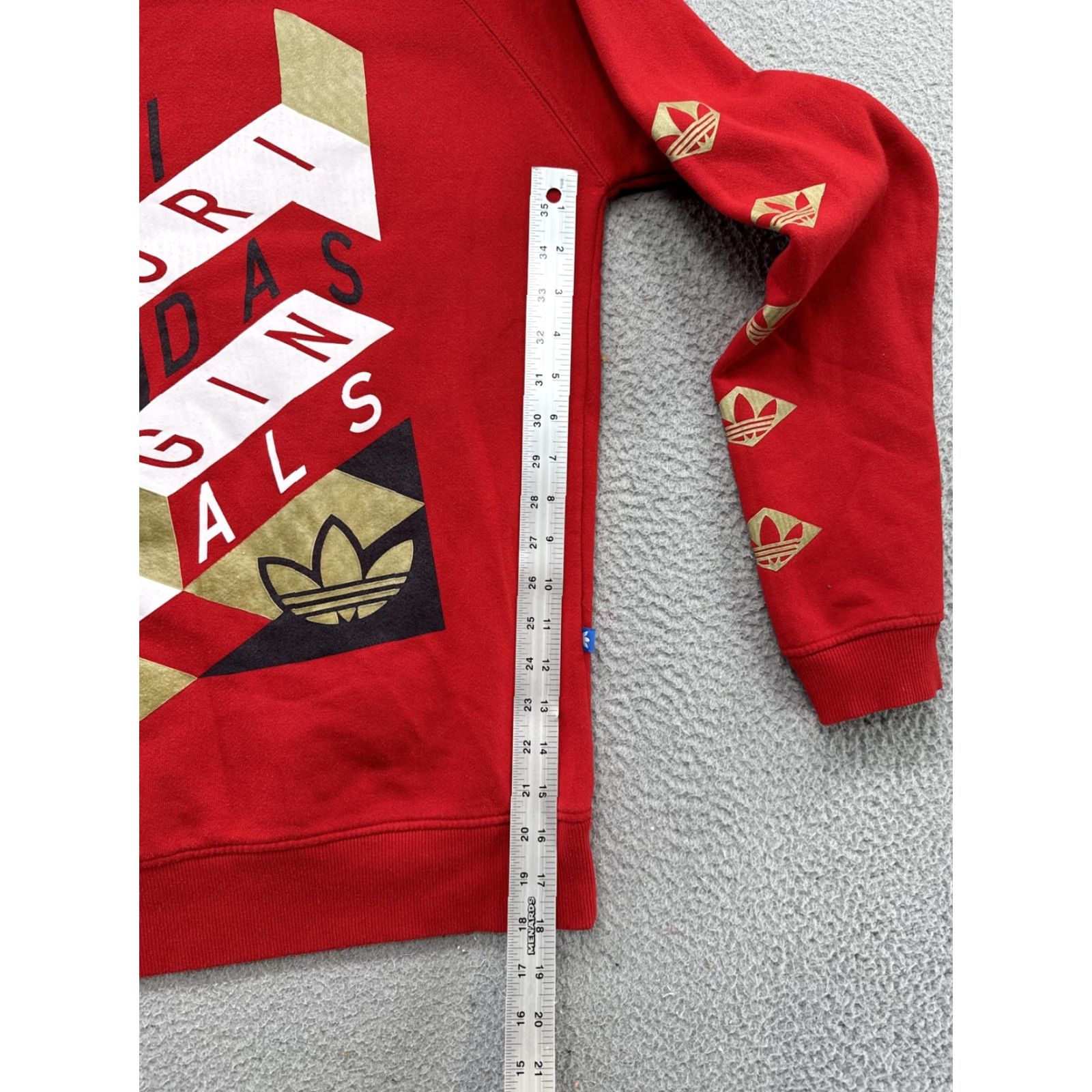 Adidas VINTAGE Adidas Men’s Sweatshirt Geometric Red Gold Cotton Crew Neck Size M Size US M / EU 48-50 / 2 - 5 Thumbnail