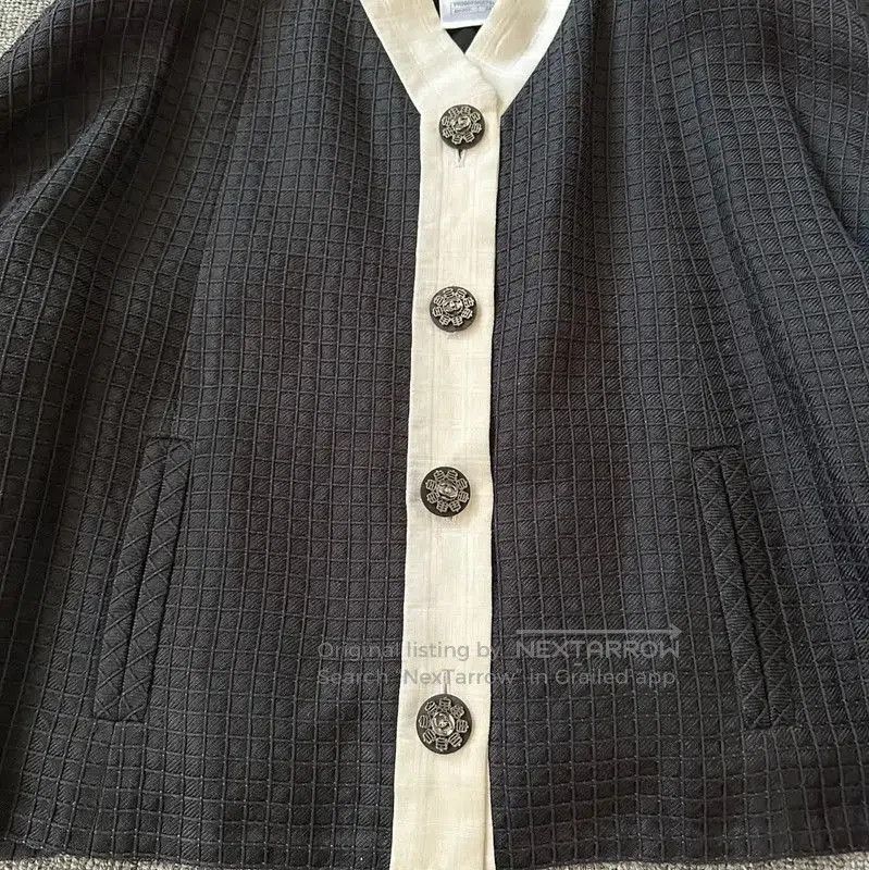Chanel Chanel White and Black Wool Jacket . Size S / US 4 / IT 40 - 2 Thumbnail