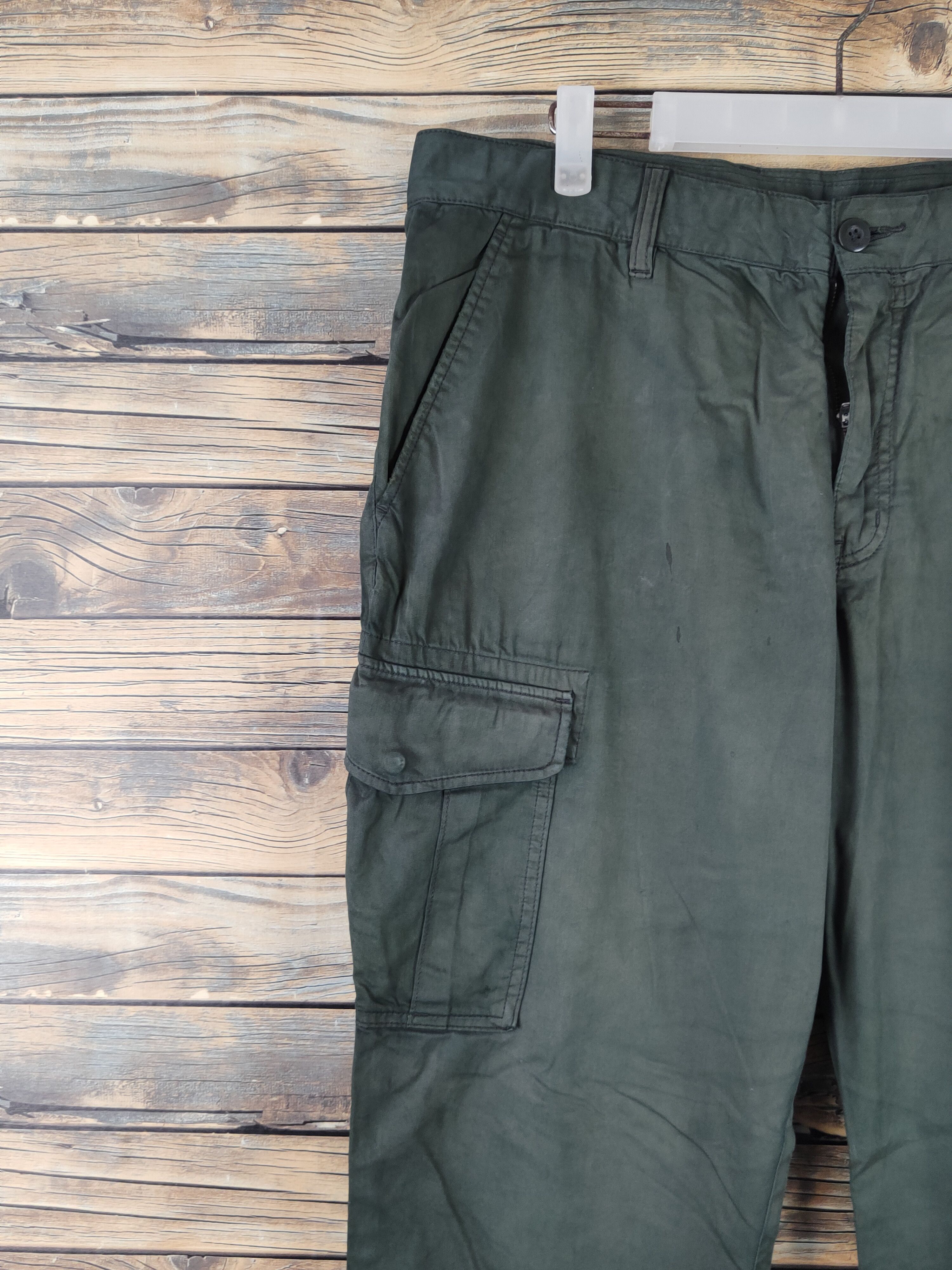 Japanese Brand DLL Uniqlo Green Multipocket Tactical Cargo Pants #239 Size US 35 - 3 Thumbnail
