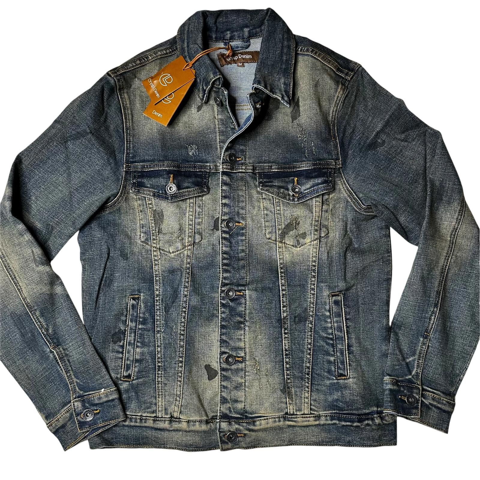 Crysp Denim NWT Crysp Denim Distressed Stretch Denim Jacket Mens M Size US M / EU 48-50 / 2 - 1 Thumbnail