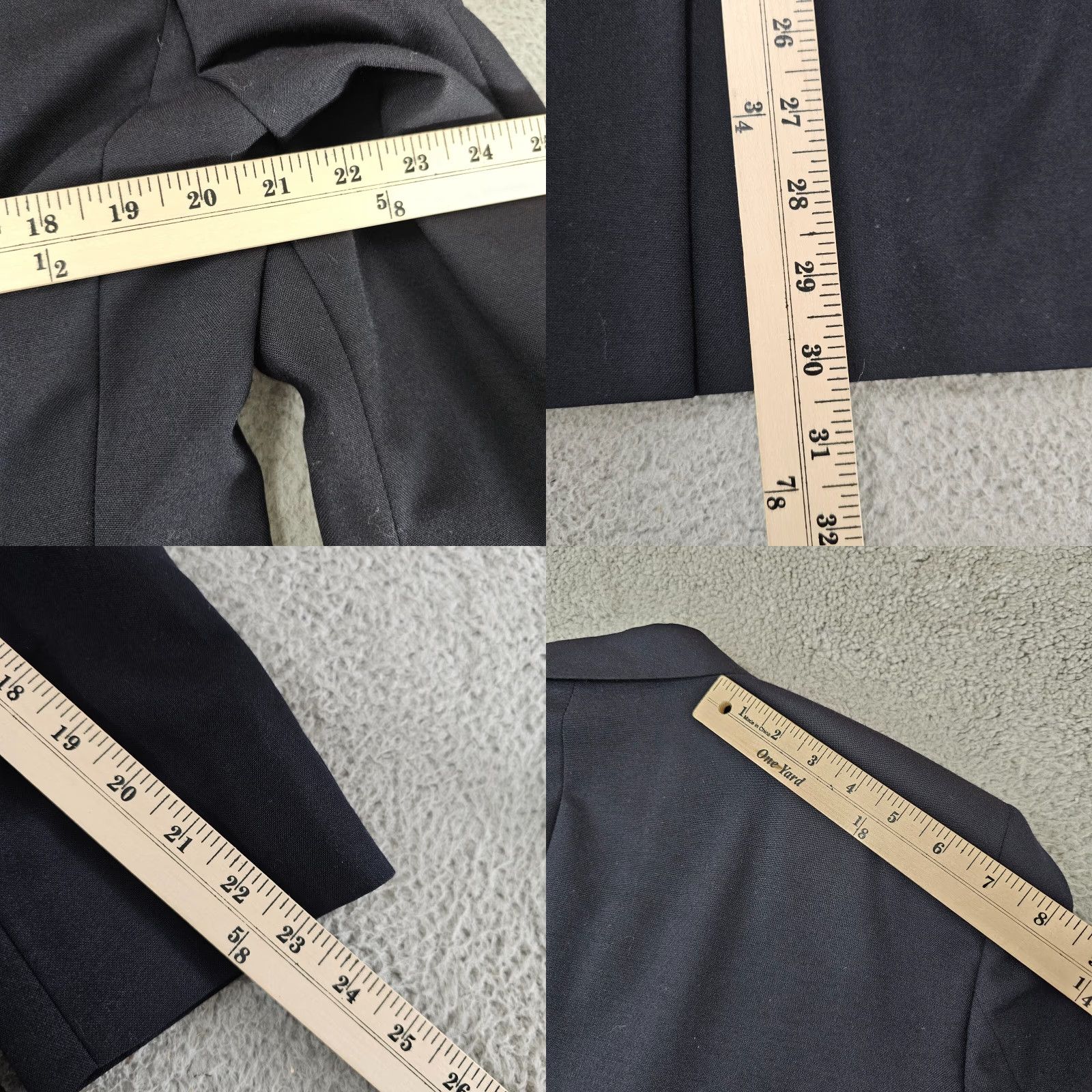 Stafford Stafford Blazer Sport Coat Two Button Casual Jacket Wool Navy 42R Mens Regular Fit Notch Lapel Single-Breasted Solid Color Wool Jacket Size 42R - 8 Thumbnail