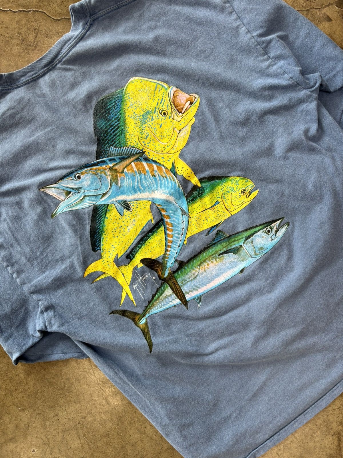 Guy Harvey Guy Harvey Fish Pocket Ling Sleeve Tee XL Size US XL / EU 56 / 4 - 1 Thumbnail