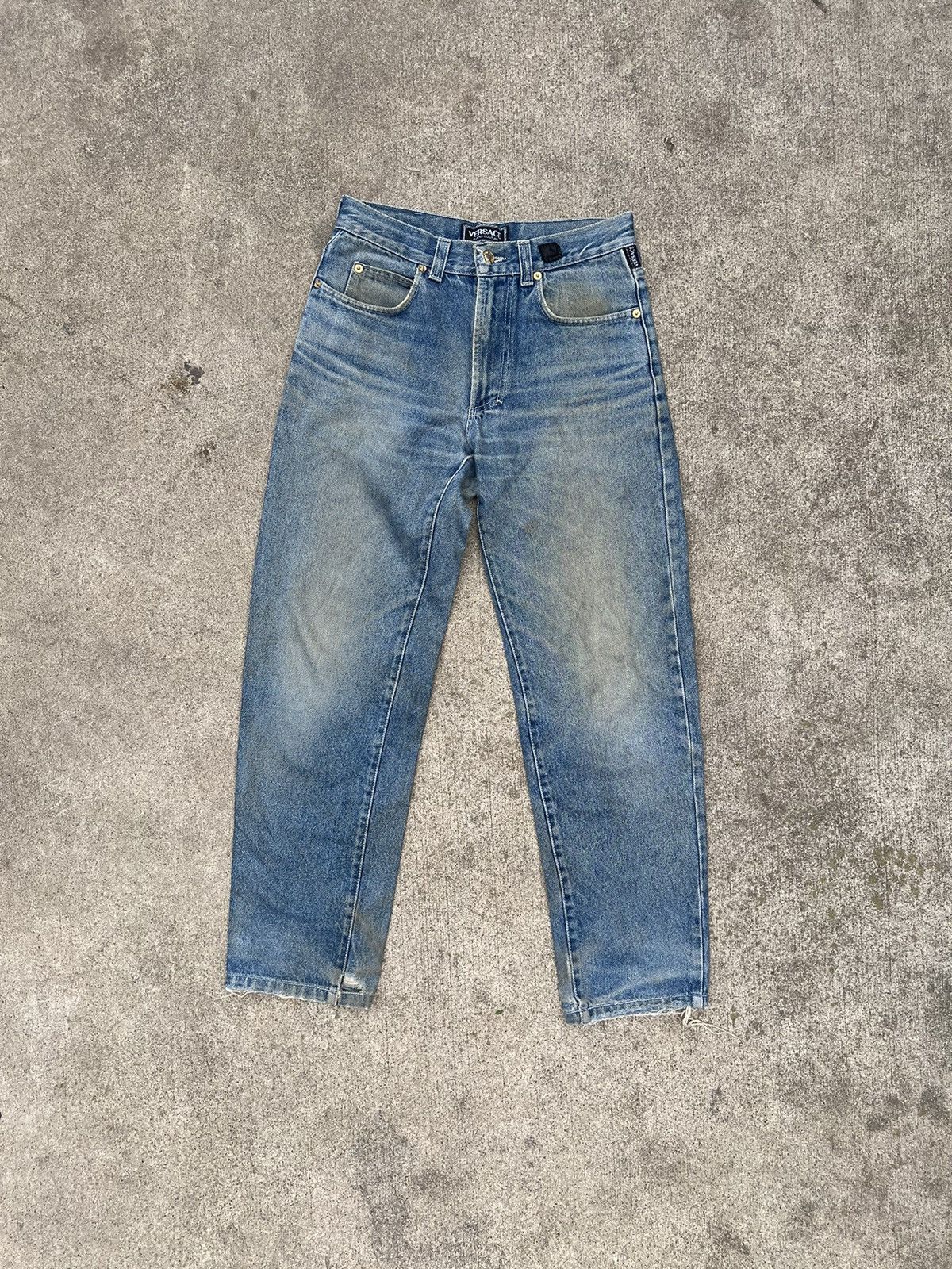 image of Faded Versace Denim in Blue Denim, Men's (Size 30)