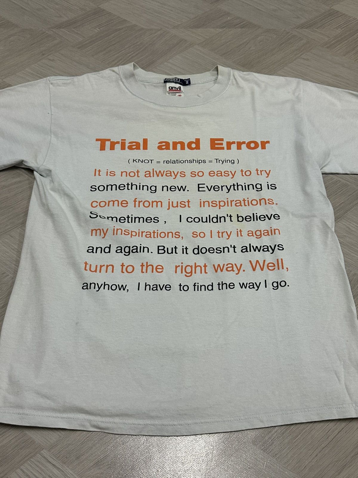 Designer Vintage Knott “Trial and Error” Designer Tee Size US M / EU 48-50 / 2 - 5 Thumbnail