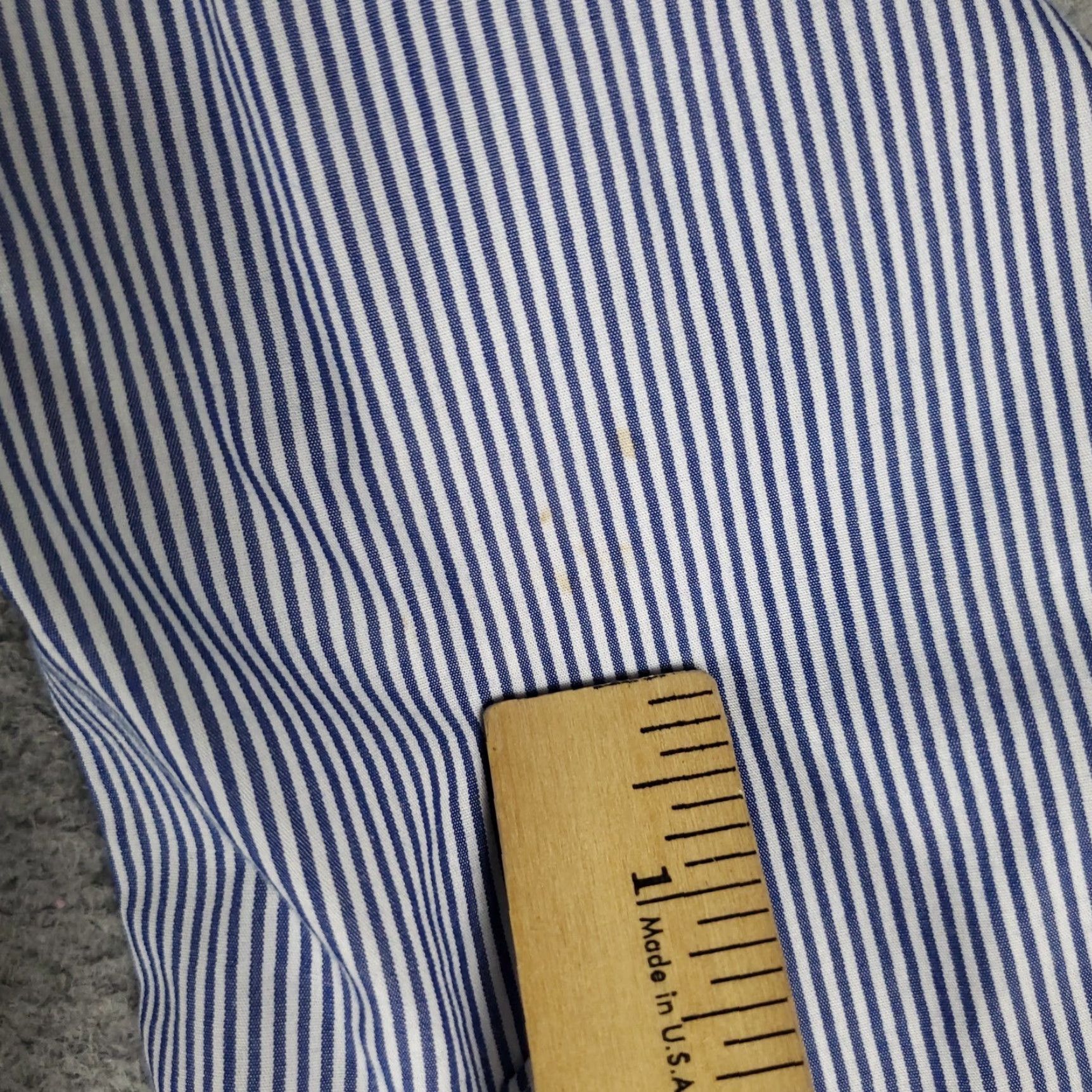 Brooks Brothers VINTAGE Brooks Brothers Dress Shirt Men 17 Blue Striped Button-Down Long Sleeve Business Formal Casual Wedding Size 46R - 4 Thumbnail