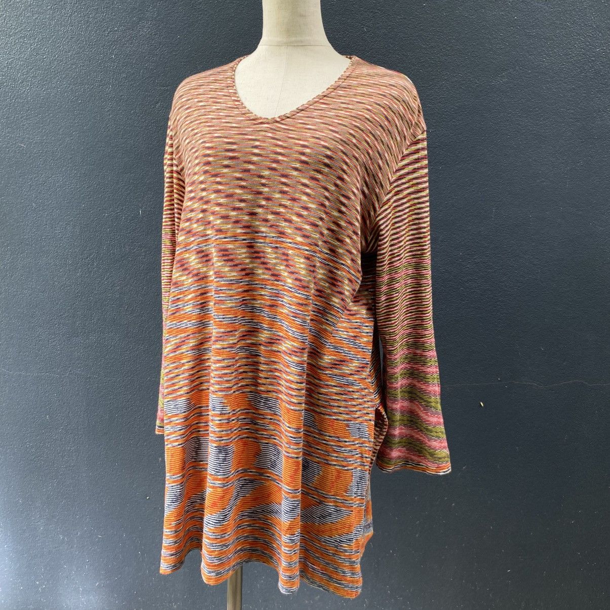 Missoni Missoni Multicolor Knit V-Neck Dress Size M / US 6-8 / IT 42-44 - 2 Thumbnail