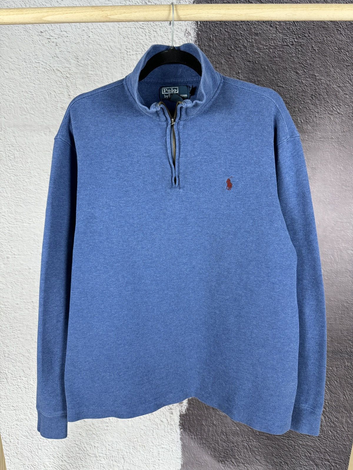 Polo Ralph Lauren Polo Ralph Lauren vintage 1/4 zip blue pullover sweater Size US L / EU 52-54 / 3 - 2 Thumbnail