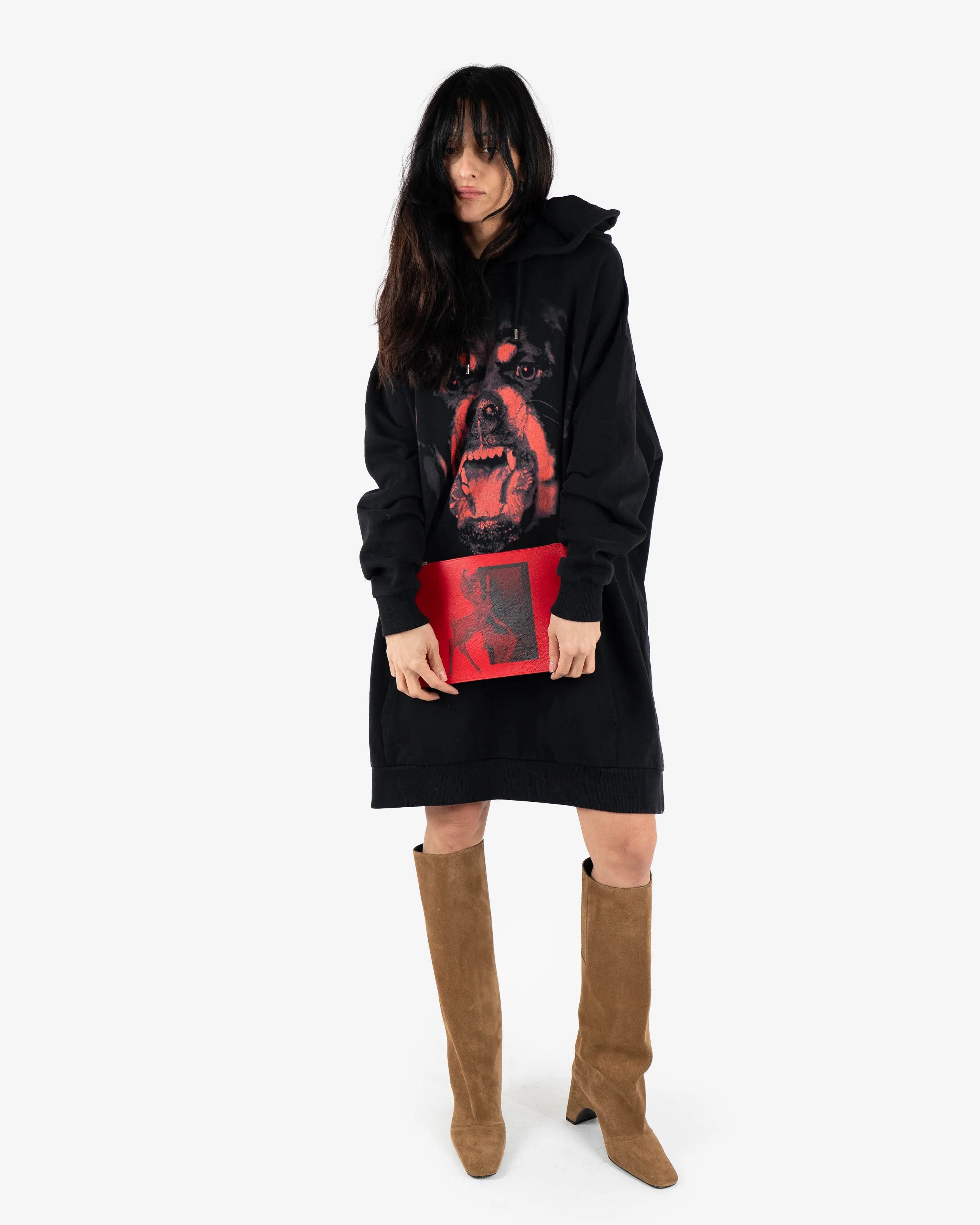 Givenchy Rottweiler Hooded Jersey Dress Size XS / US 0-2 / IT 36-38 - 4 Thumbnail