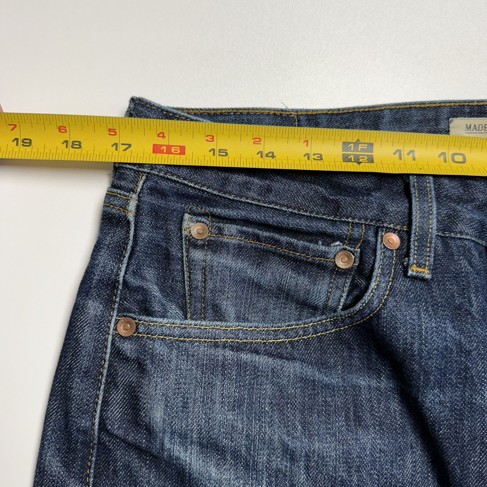Levi's Levi's Made & Crafted Raw Denim Thumbtak Jeans Mens 34 Dark Size US 34 / EU 50 - 13 Thumbnail