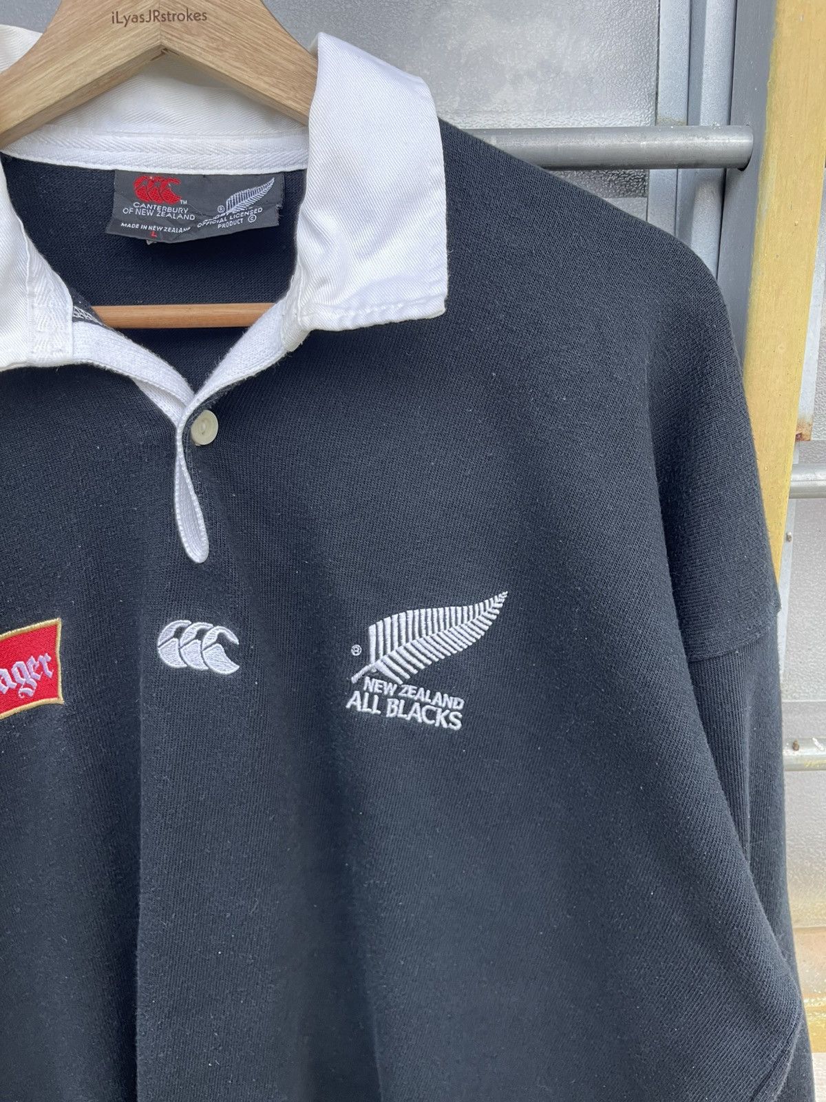 Canterbury of New Zealand 90's Canterbury New Zealand All Black Rugby Steinlager Size US L / EU 52-54 / 3 - 4 Thumbnail