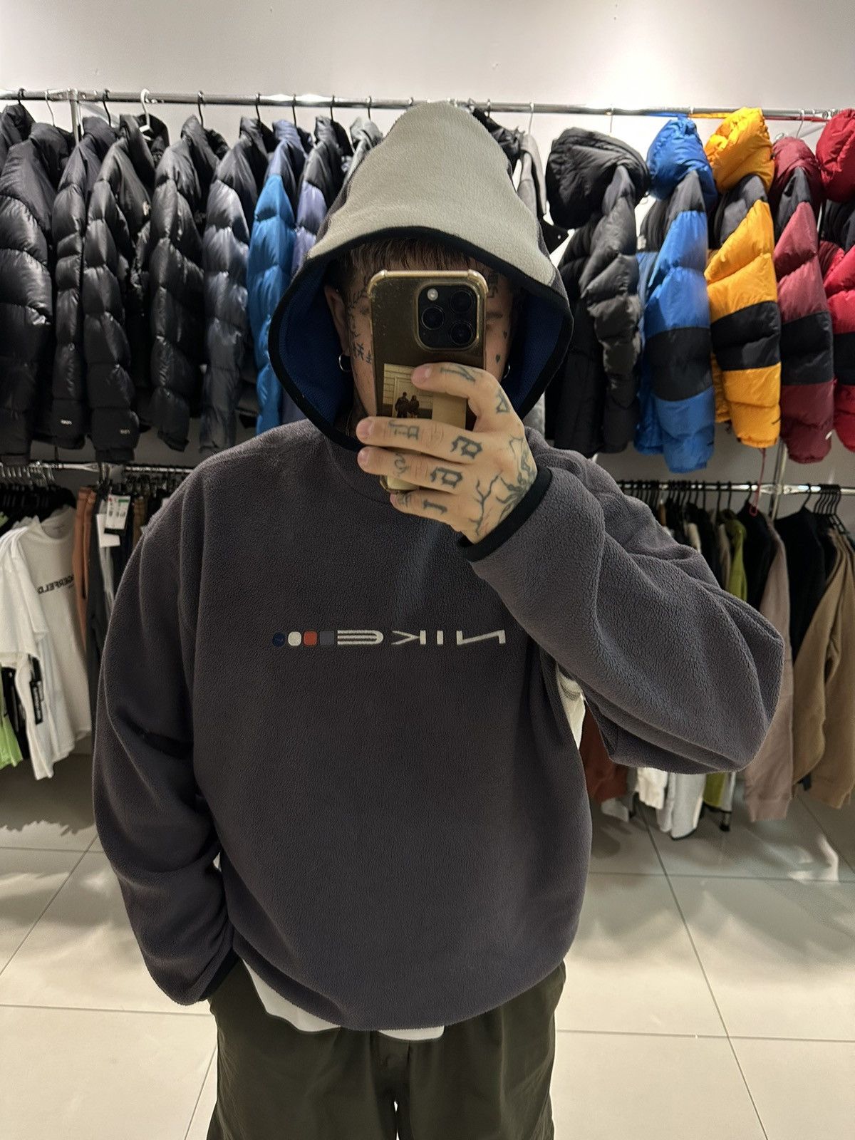 Nike × Vintage Nike fleece vintage ninja Size US L / EU 52-54 / 3 - 22 Thumbnail