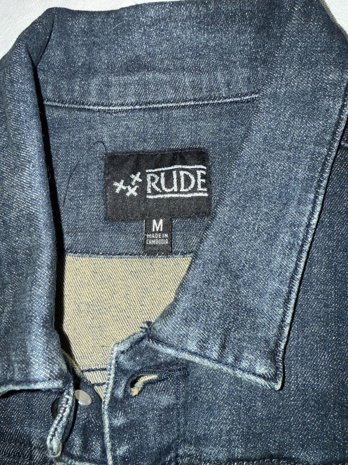 Rude Rude Blue Denim Skull Vest Size US M / EU 48-50 / 2 - 2 Thumbnail