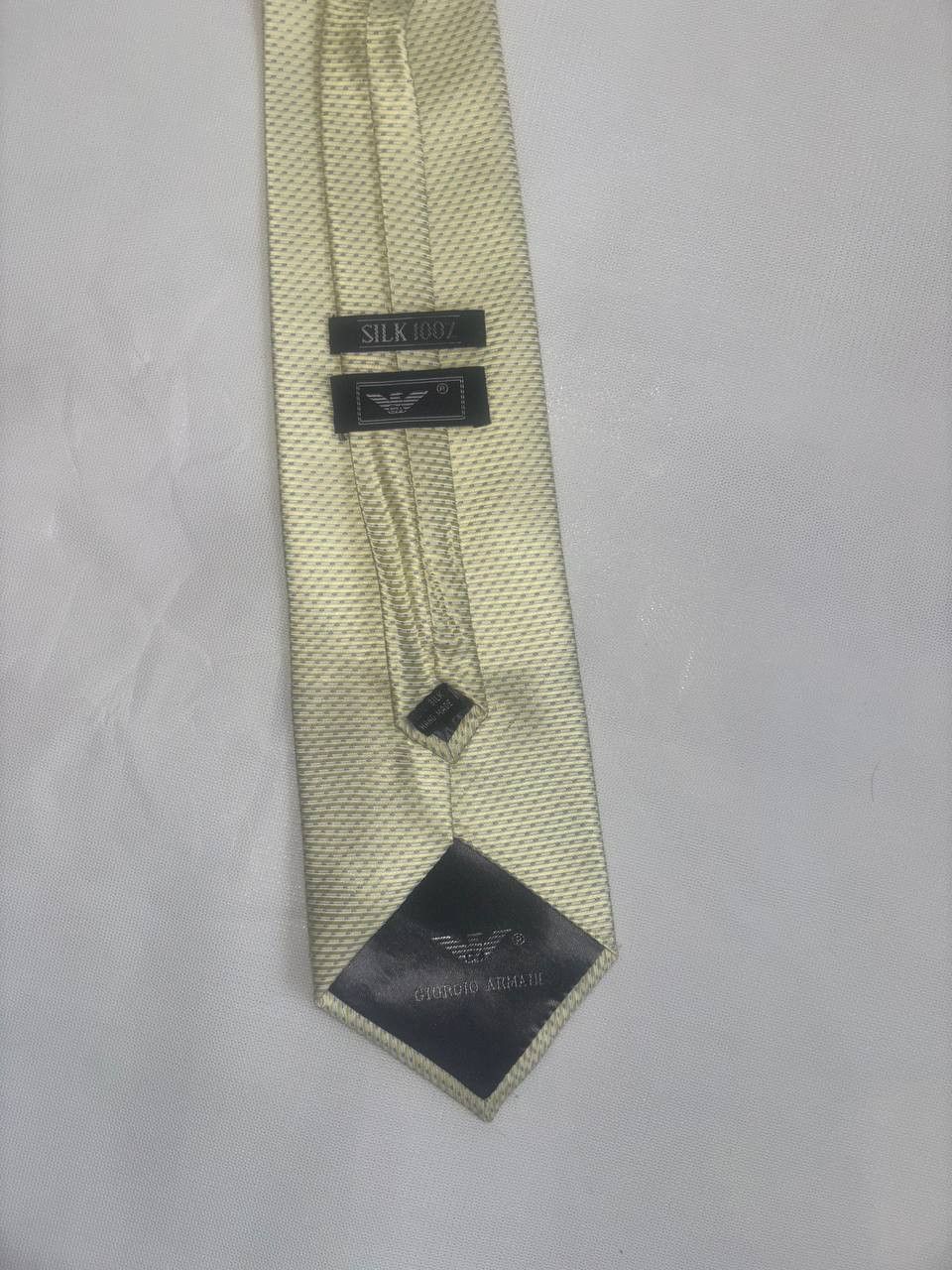 Giorgio Armani GIORGIO ARMANI 100% Silk Necktie tie yellow Made in Italy Size ONE SIZE - 13 Thumbnail