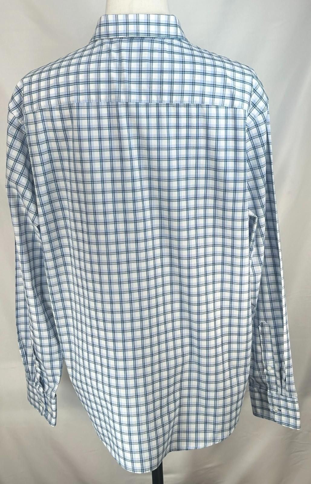 Izod Izod Regular Fit Soft Washed Button Up Check Blue Mens XL Size US XL / EU 56 / 4 - 2 Thumbnail