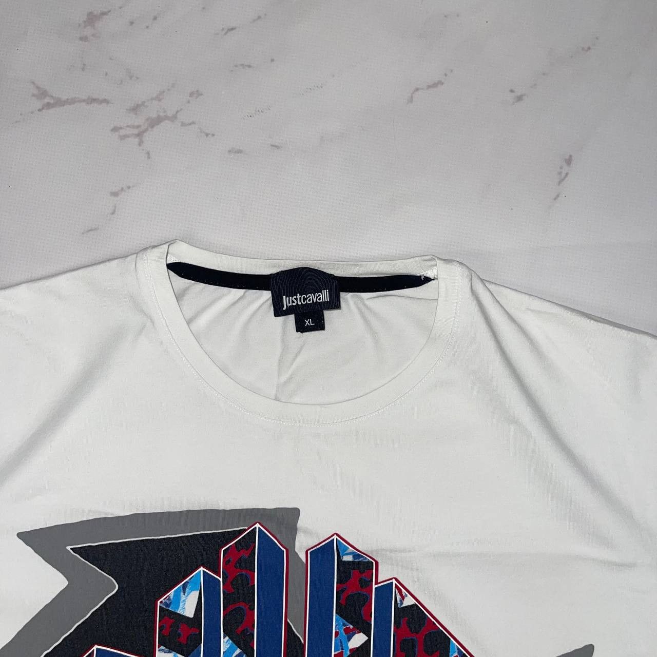 Just Cavalli Streatwear X Just Cavalli Graphic Logo T-Shirt White Sz XL Size US XL / EU 56 / 4 - 10 Thumbnail