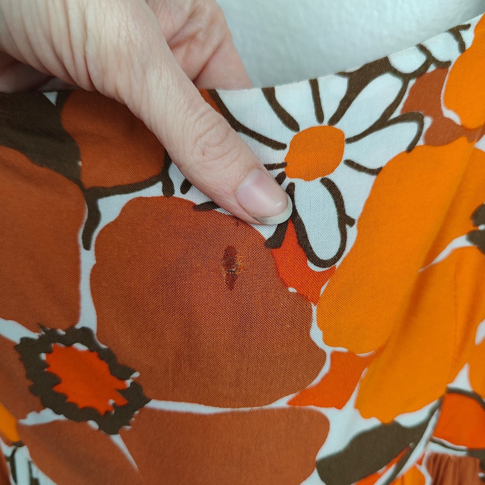 FAITHFULL Faithfull the Brand Kiowa Dress Womens US 6 Retro Orange Size M / US 6-8 / IT 42-44 - 3 Thumbnail