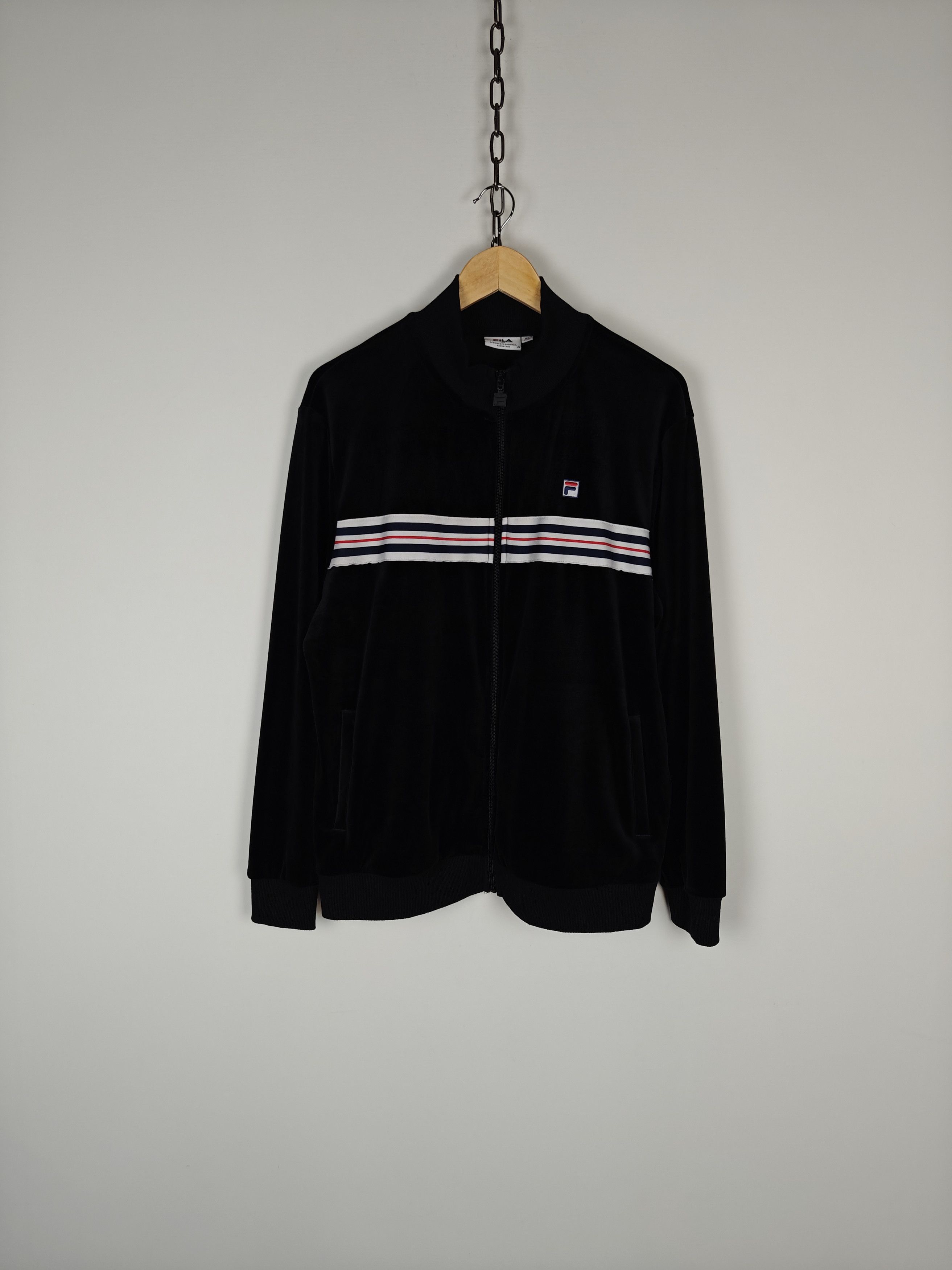 Fila Fila Velour Track Top Jacket Casual Black size M Size US M / EU 48-50 / 2 - 1 Thumbnail
