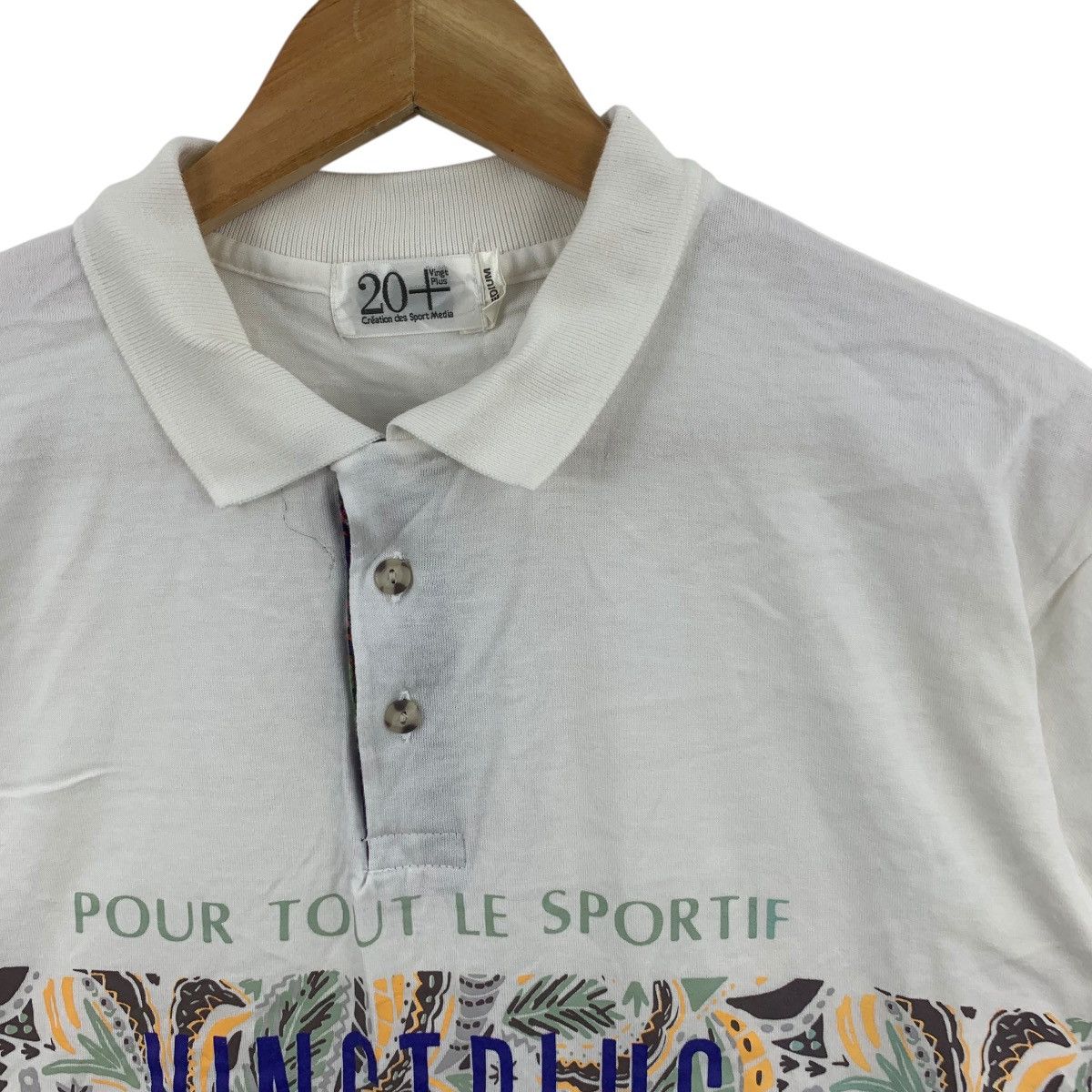 Vintage Vintage VINGT PLUS CREATION Paris Paisley Polo Tee Shirt Size M / US 6-8 / IT 42-44 - 5 Thumbnail