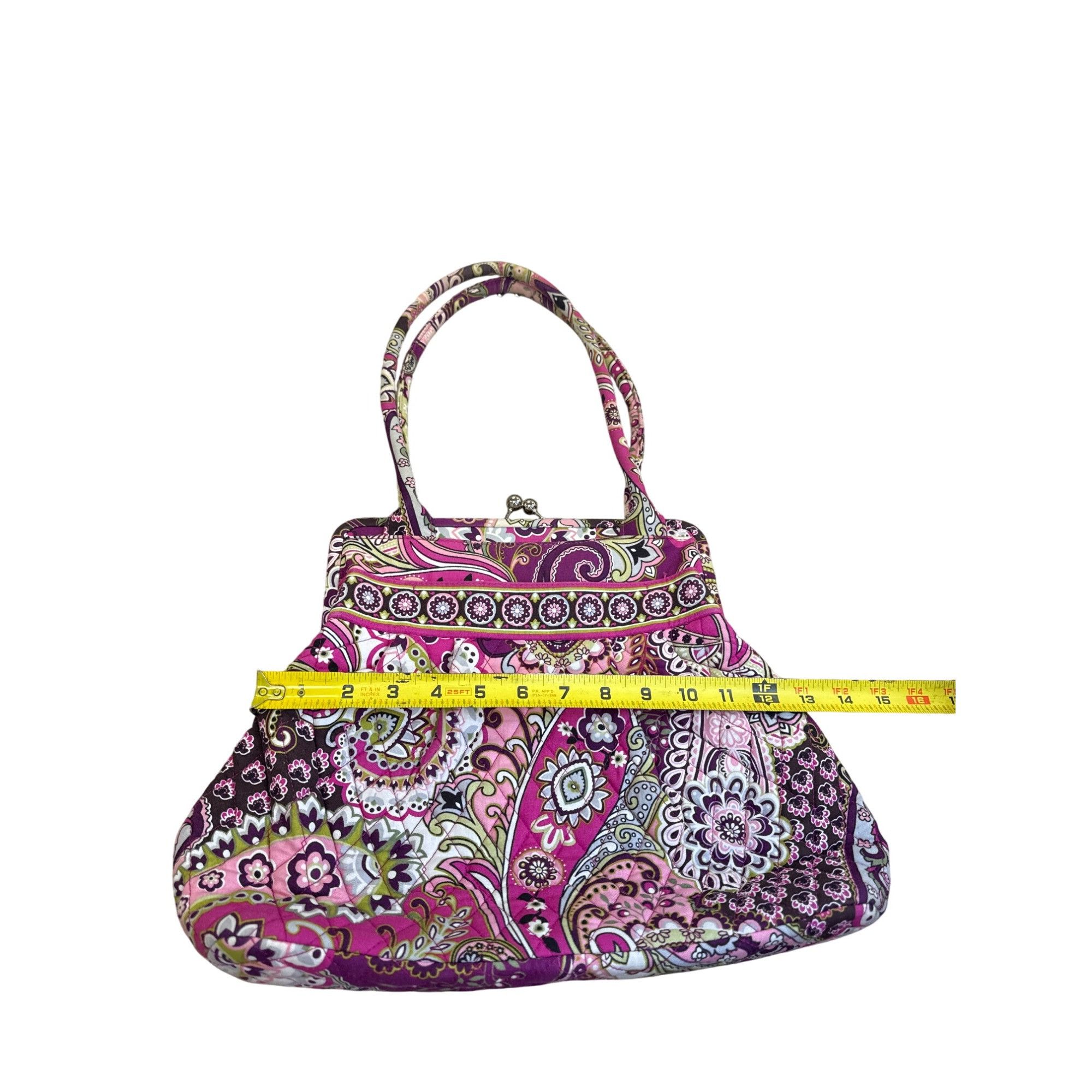 Vera Bradley Vera Bradley Pink Paisley Kisslock Closure Handbag shoulderb Size ONE SIZE - 8 Thumbnail