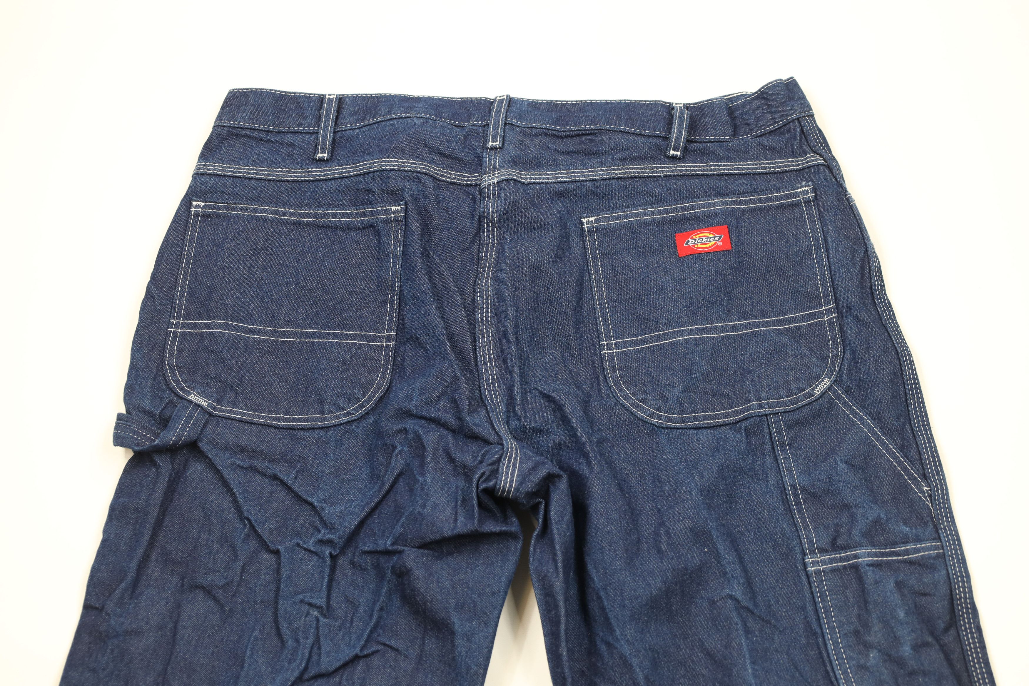 Dickies × Vintage Vintage Y2K Dickies Spell Out Wide Leg Dungaree Denim Jeans Size US 38 / EU 54 - 12 Thumbnail